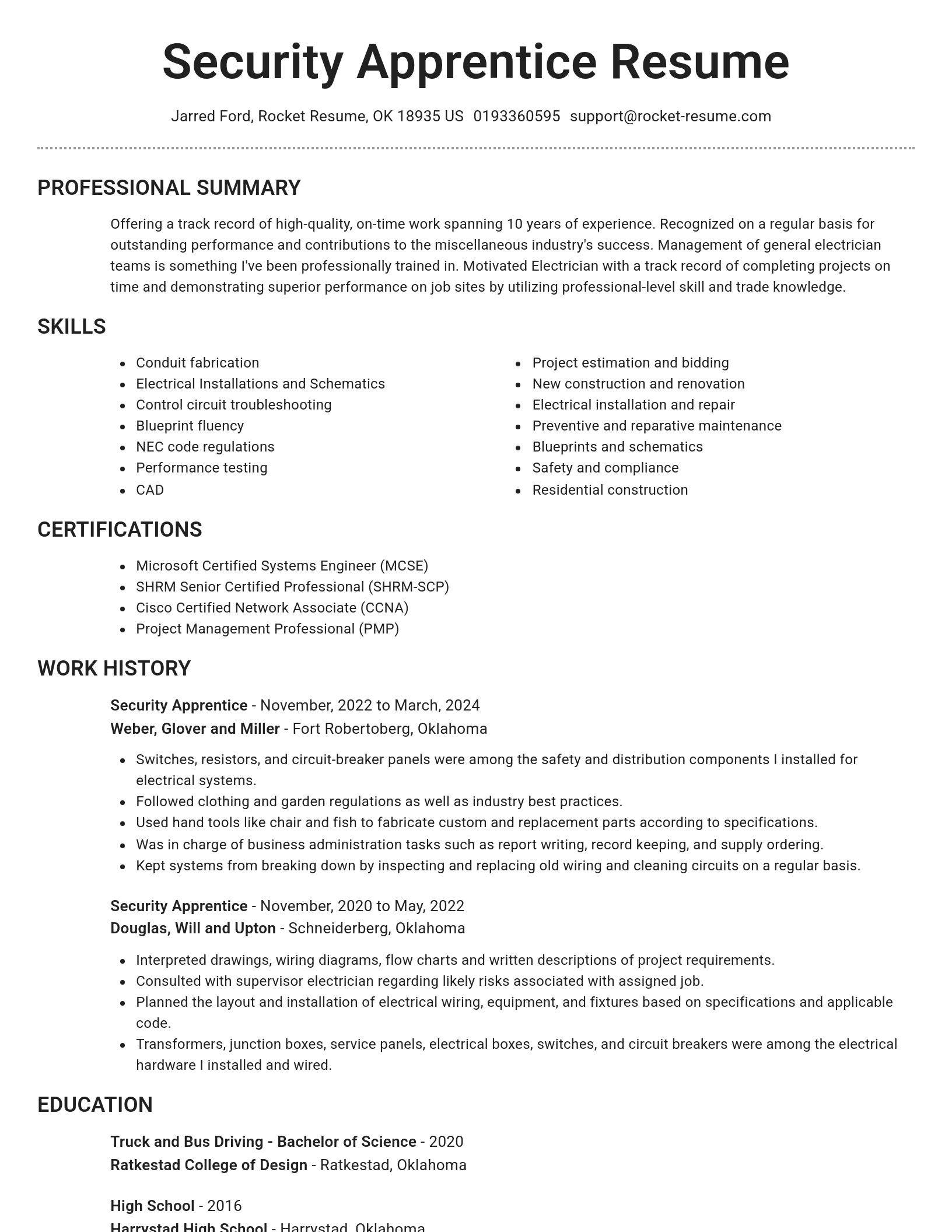Brilliant resume template