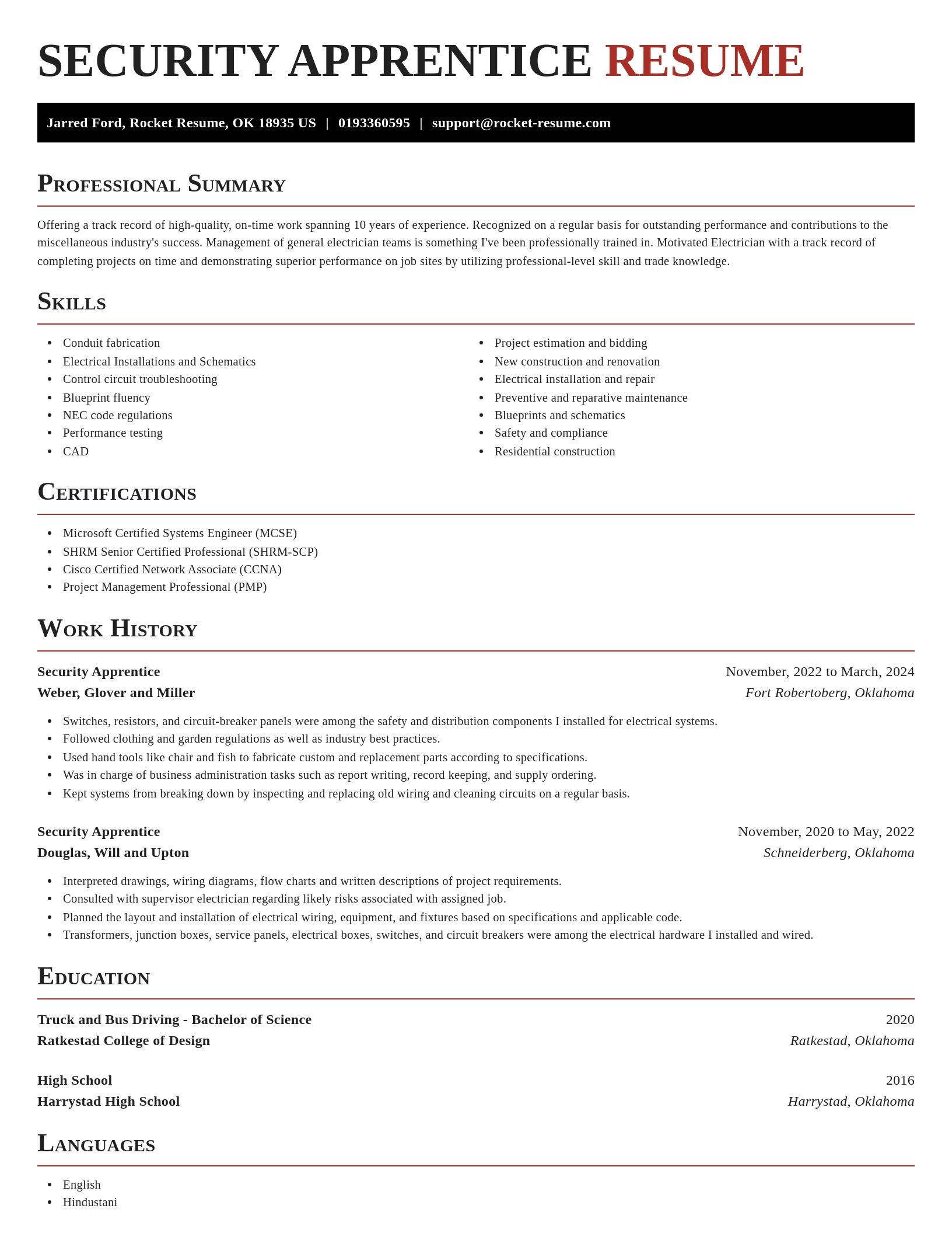 Exquisite resume template