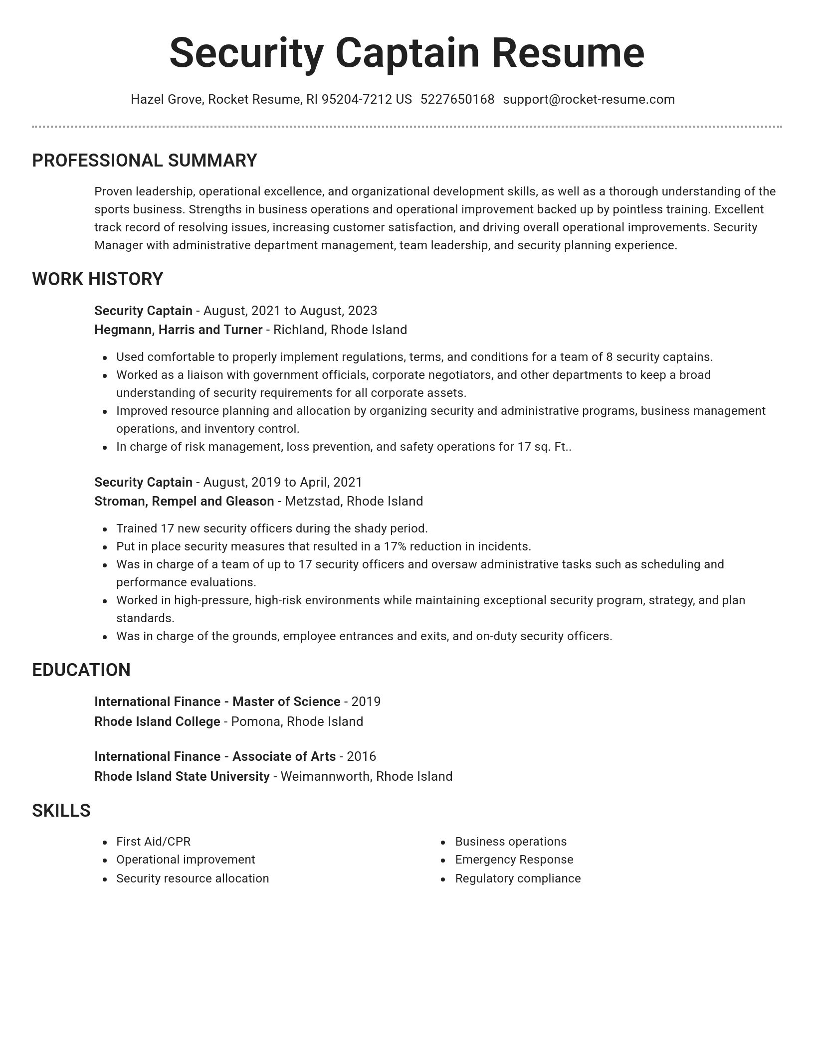 Brilliant resume template