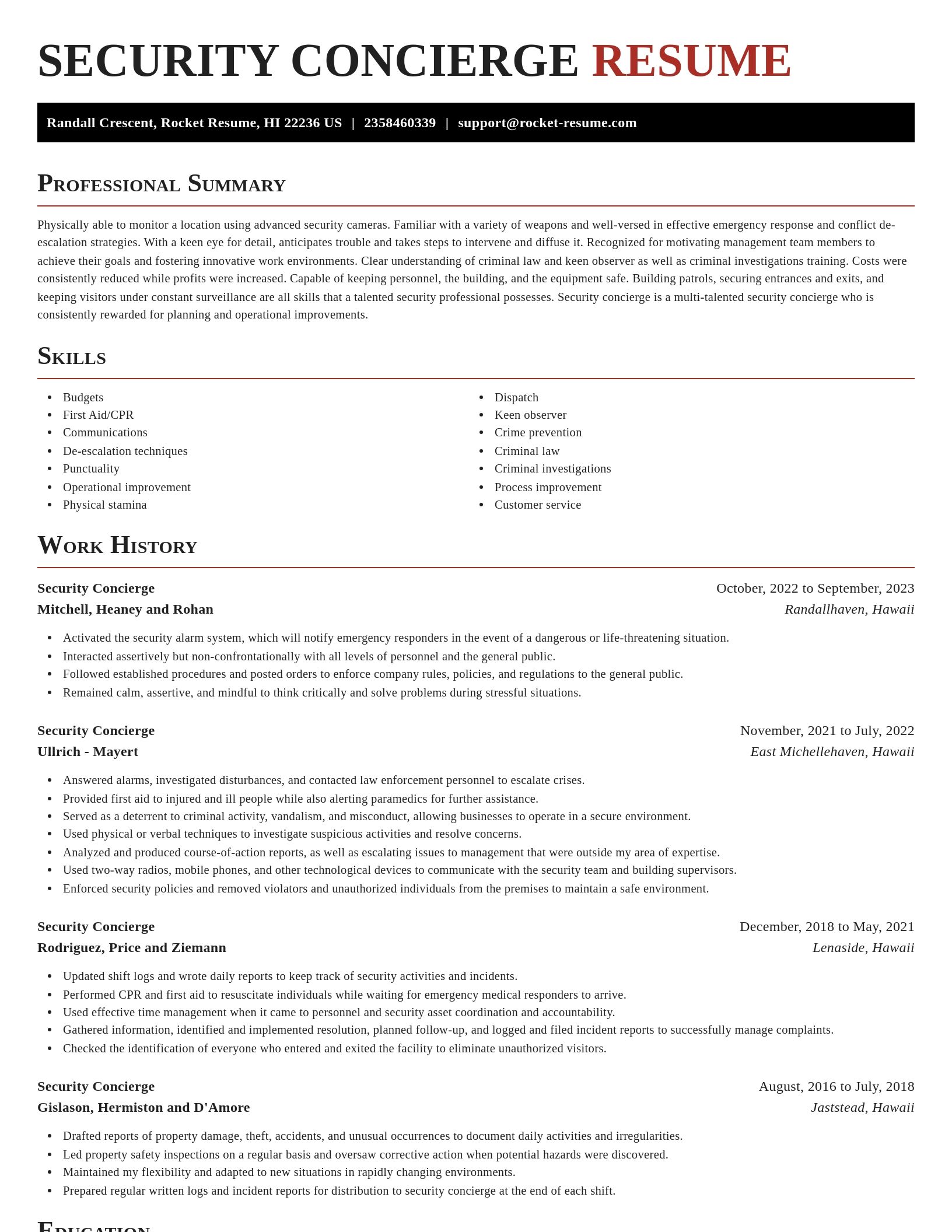 Exquisite resume template