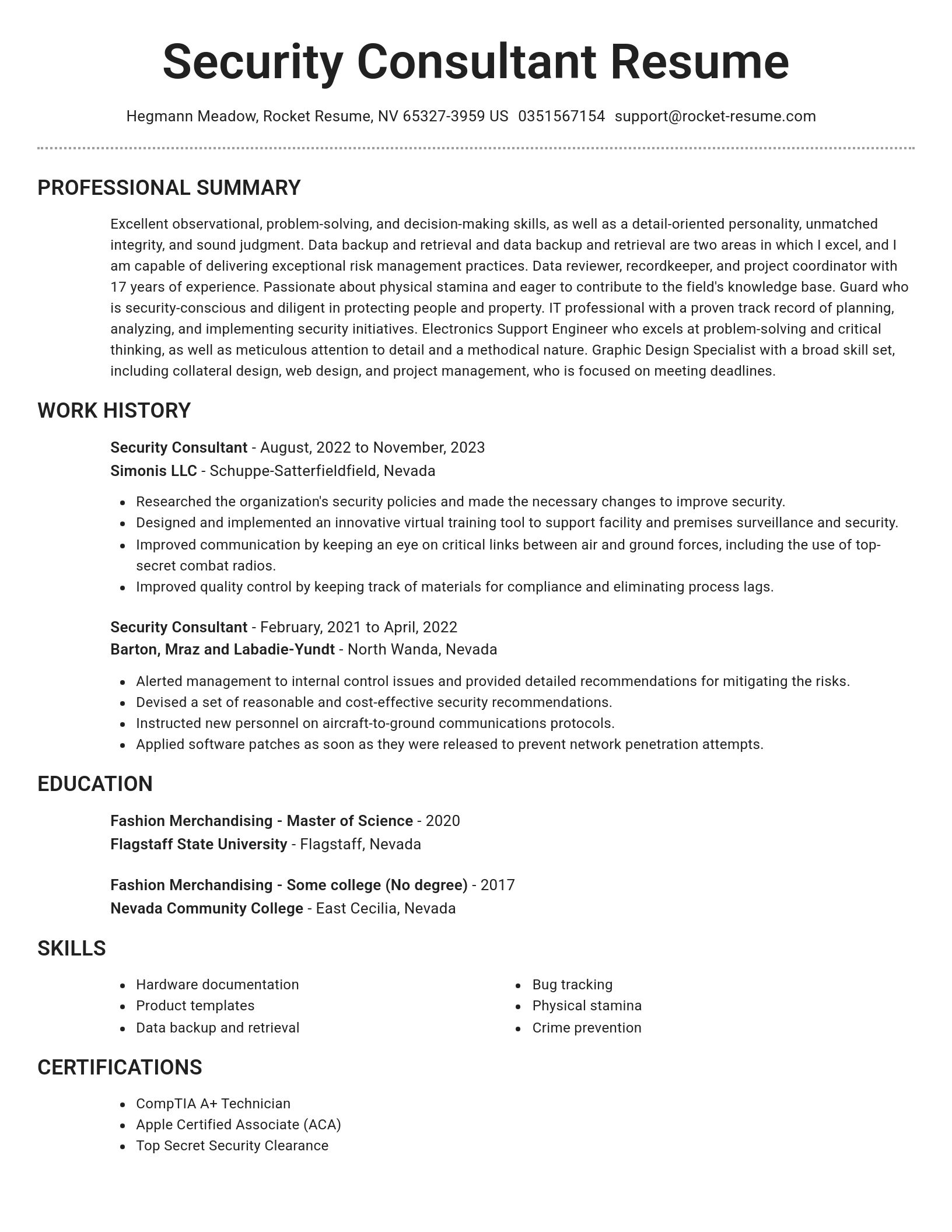 Brilliant resume template