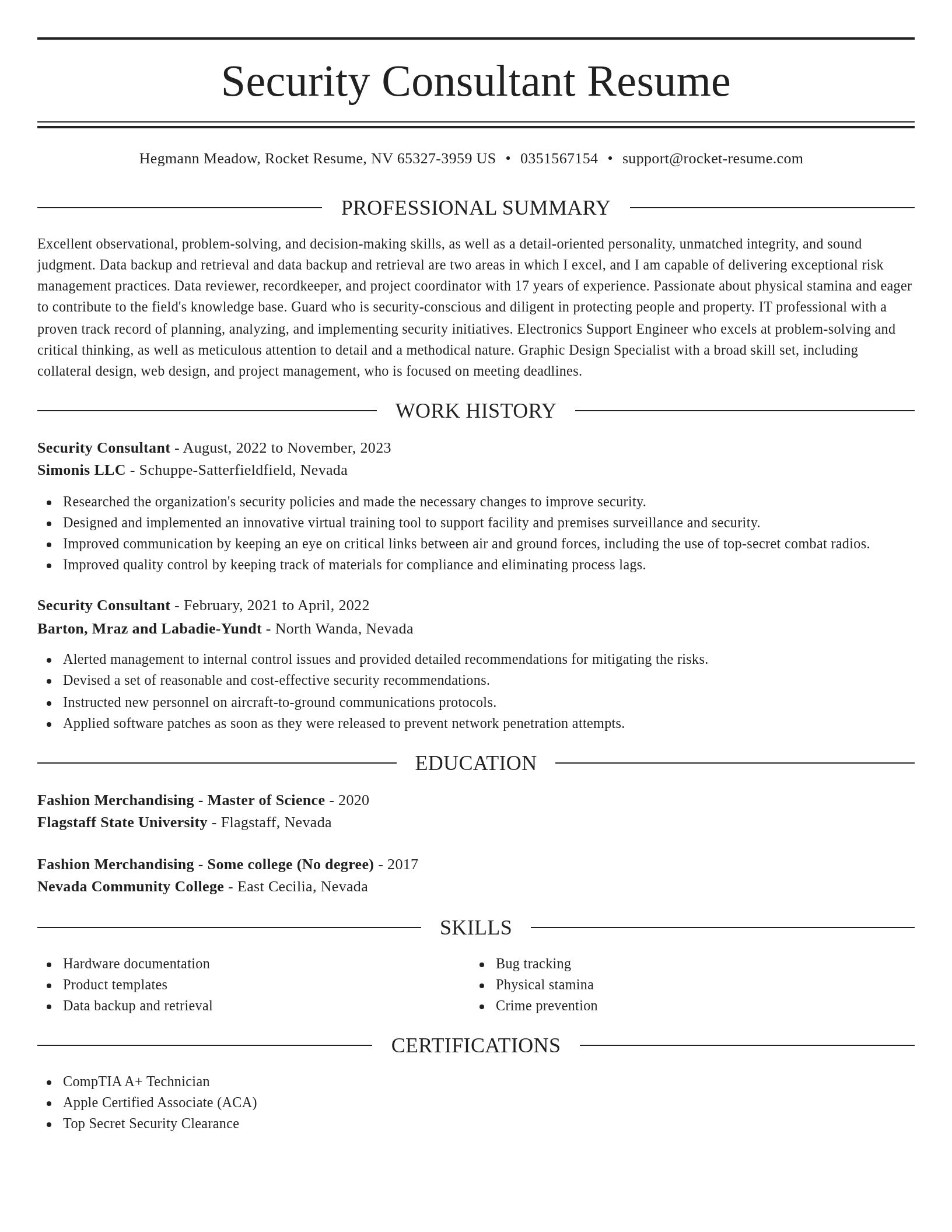 Elegant resume template
