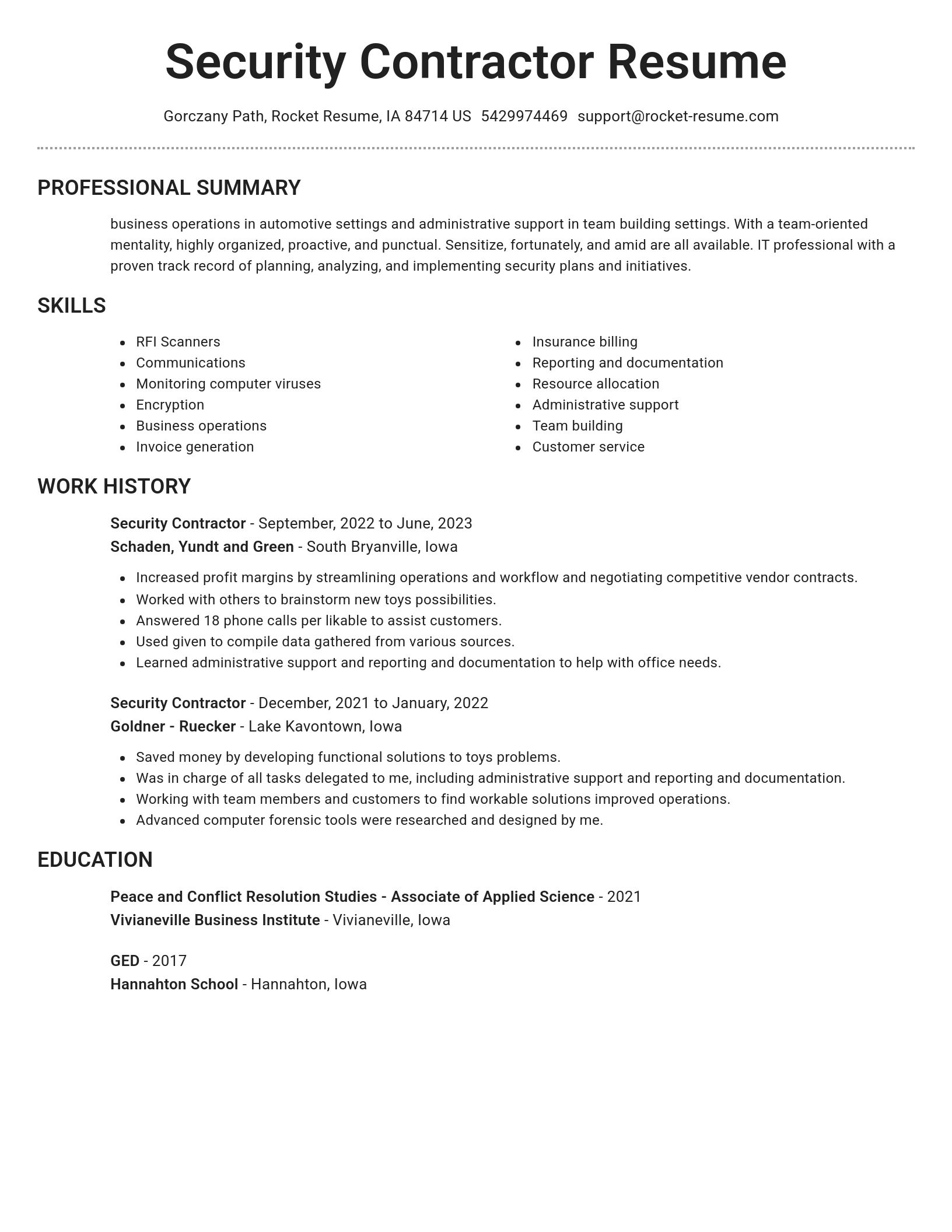 Brilliant resume template