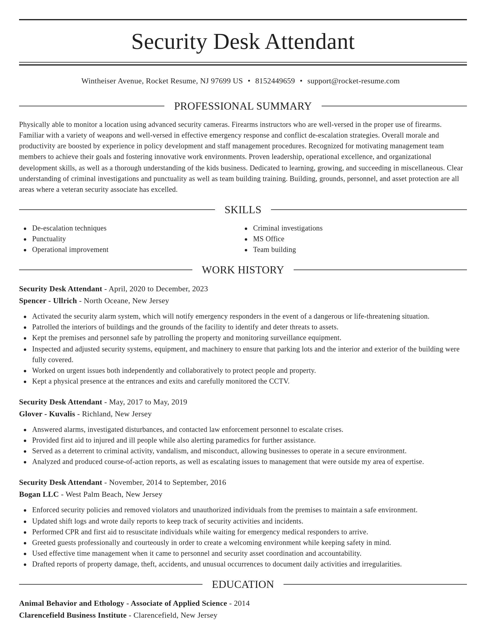 Elegant resume template