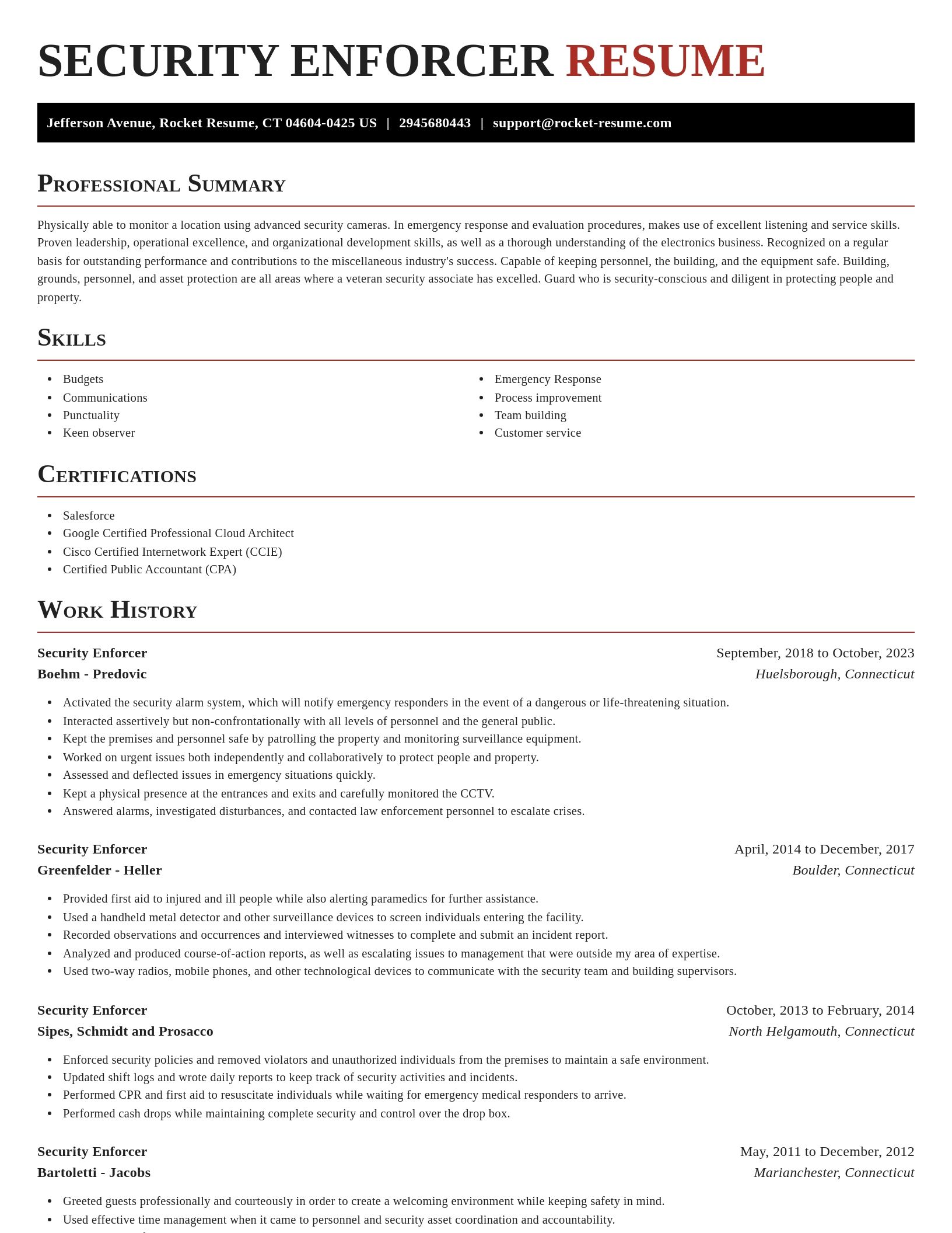Exquisite resume template