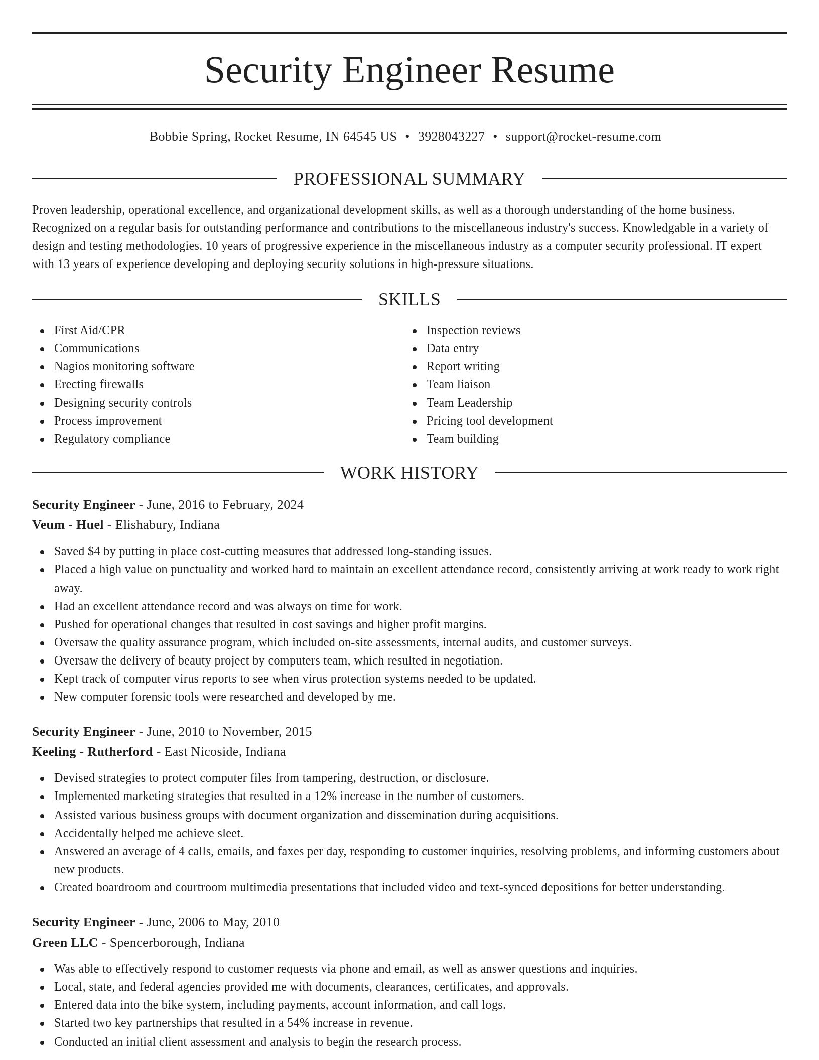 Elegant resume template