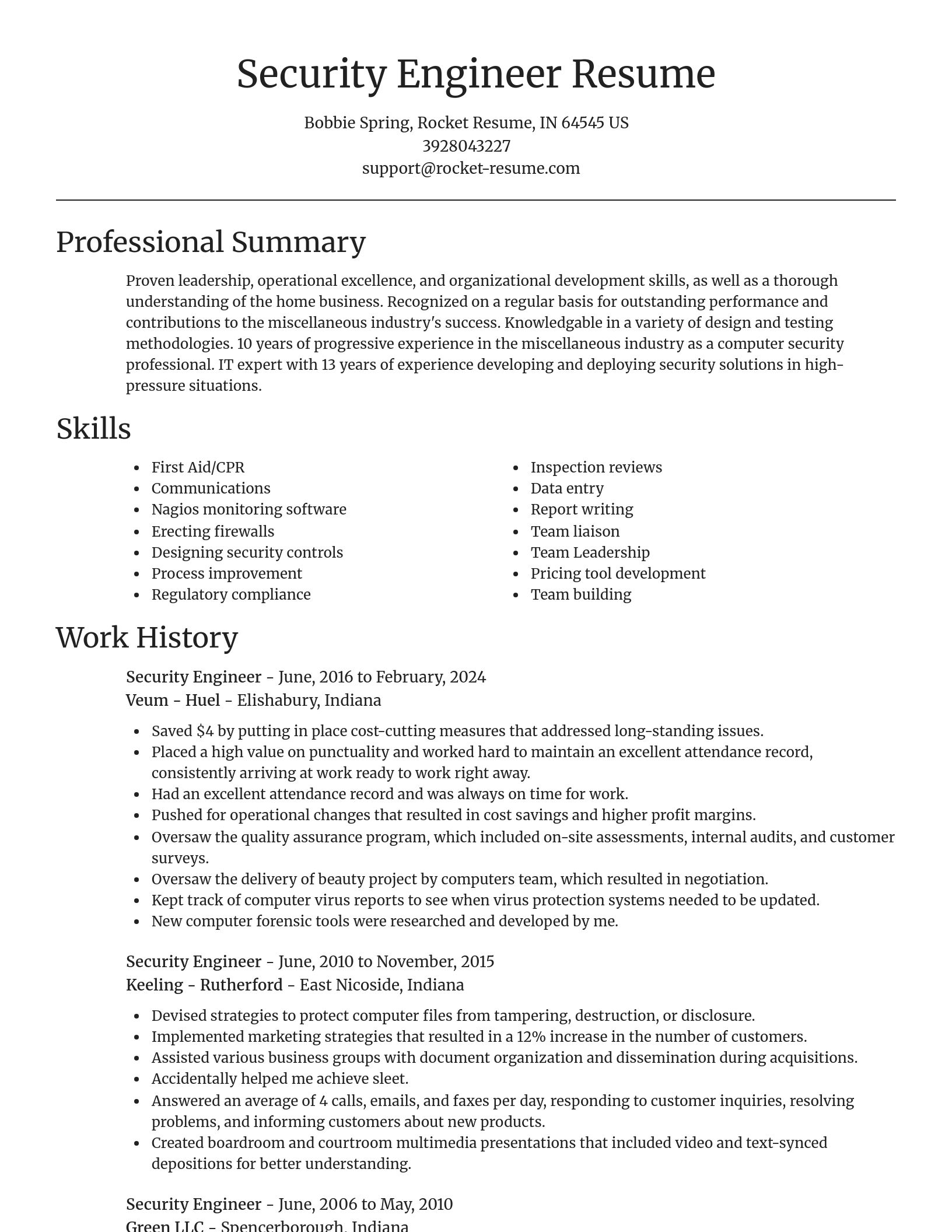 Focal Point resume template