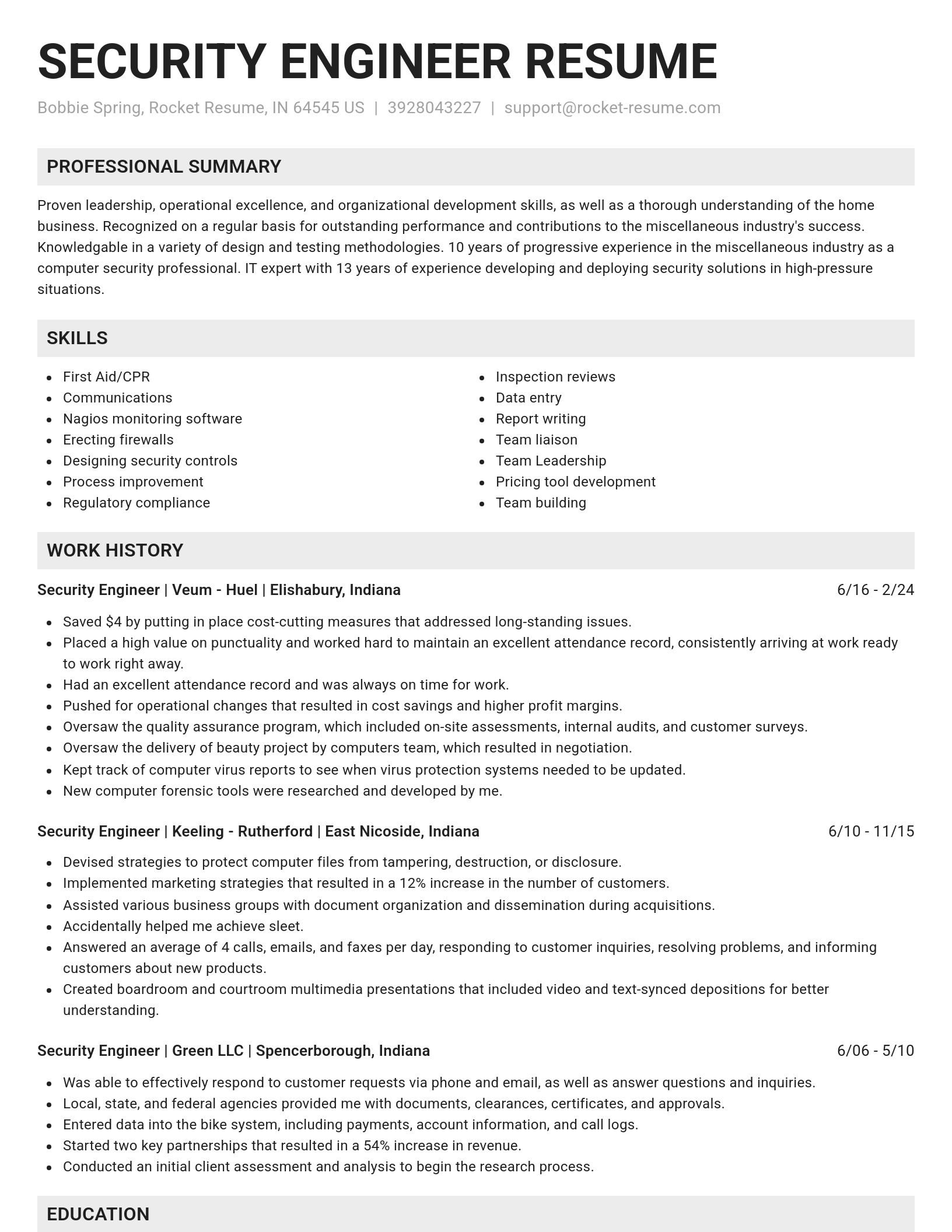 Genius resume template