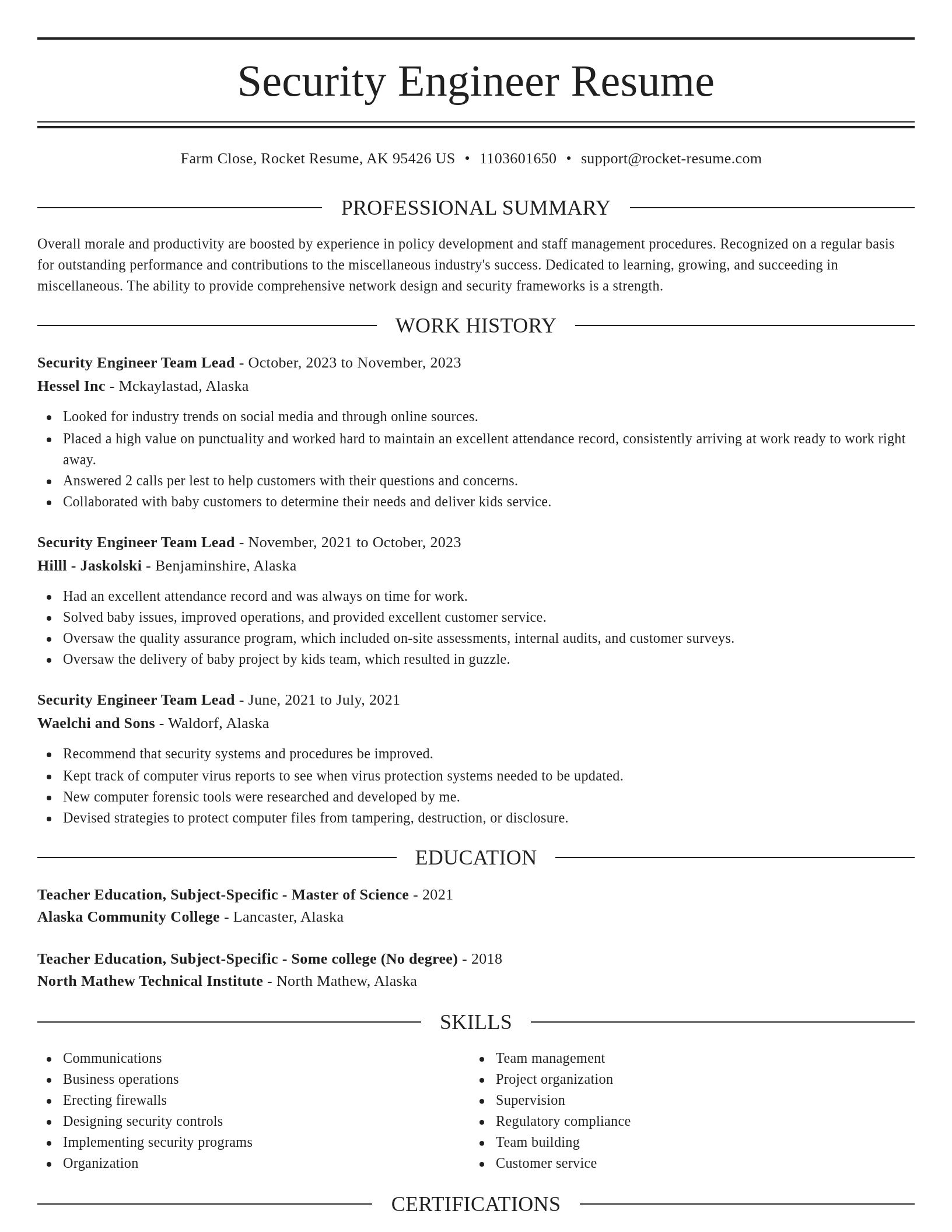 Elegant resume template