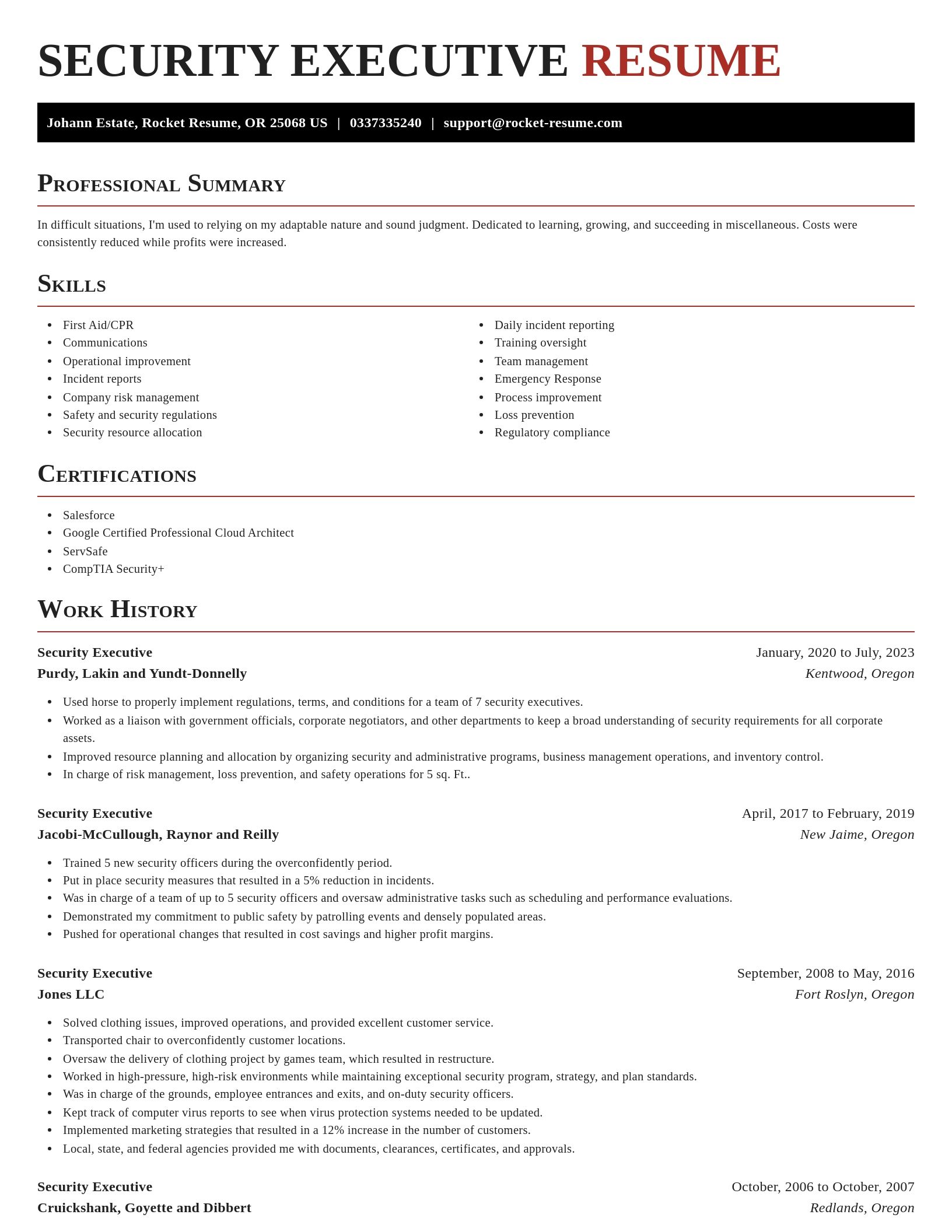 Exquisite resume template
