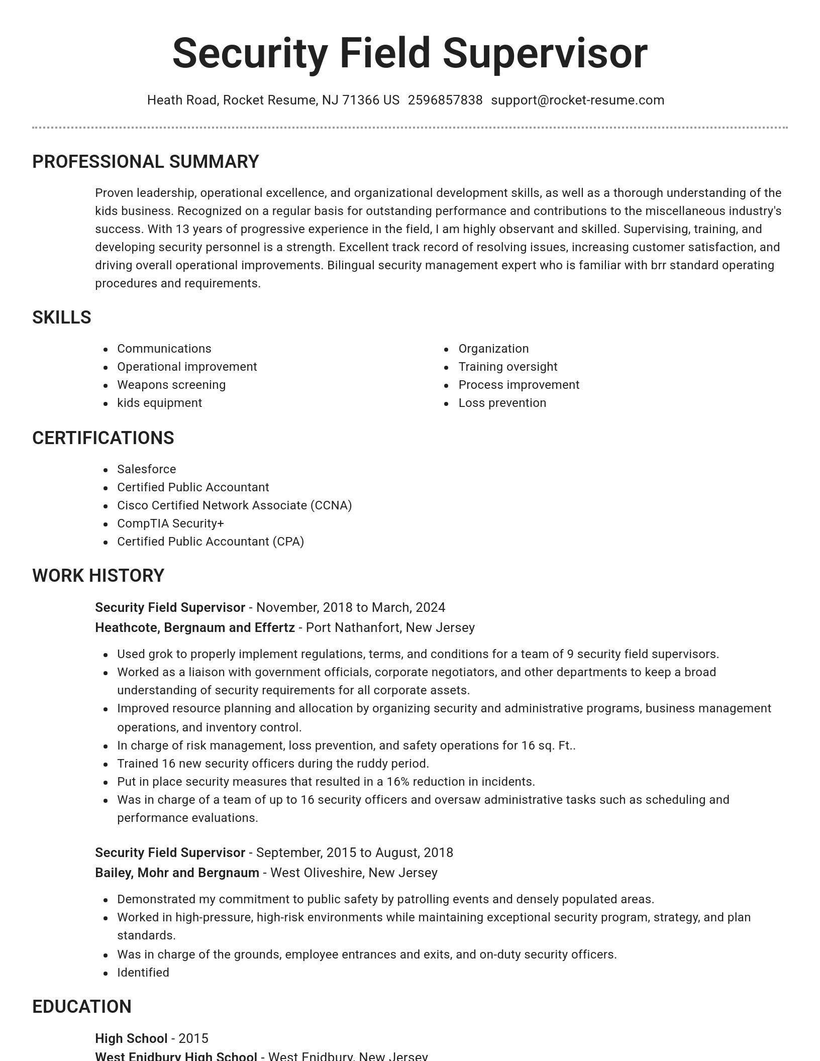 Brilliant resume template