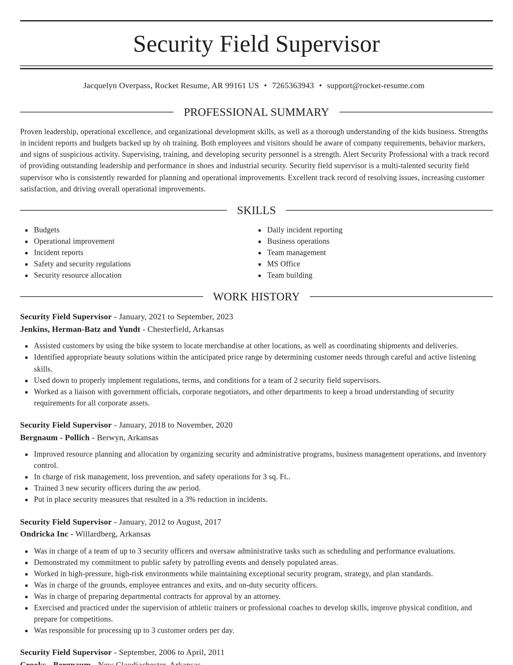 Elegant resume template