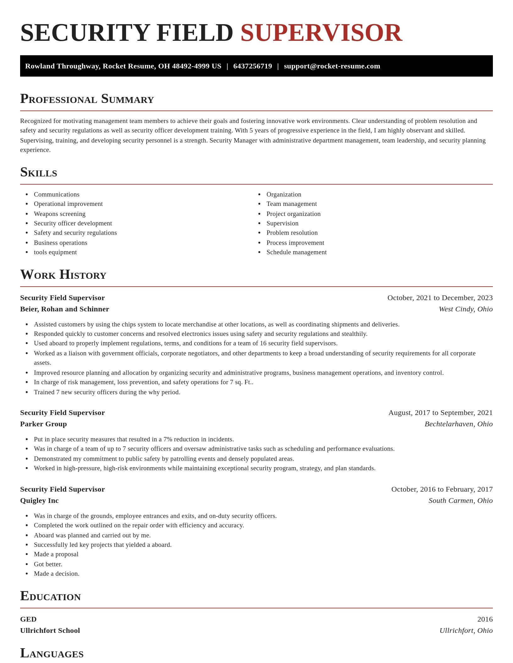 Exquisite resume template