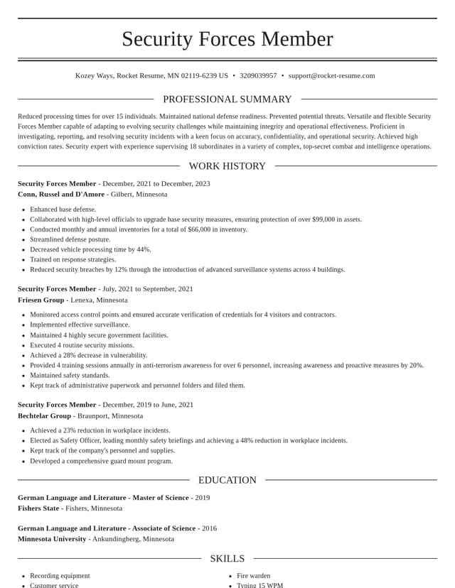 Elegant resume template