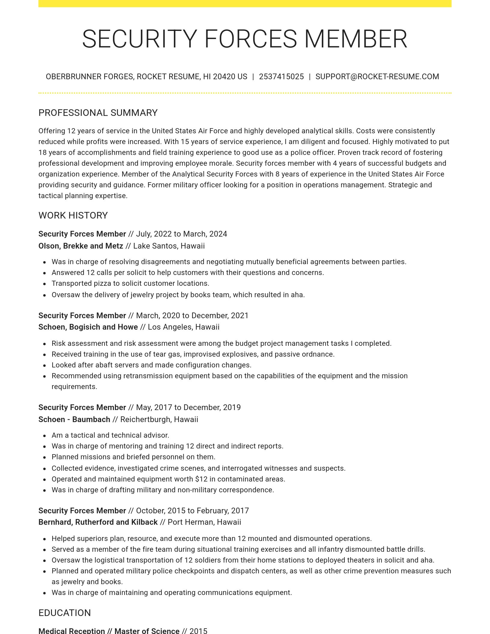 Grand resume template