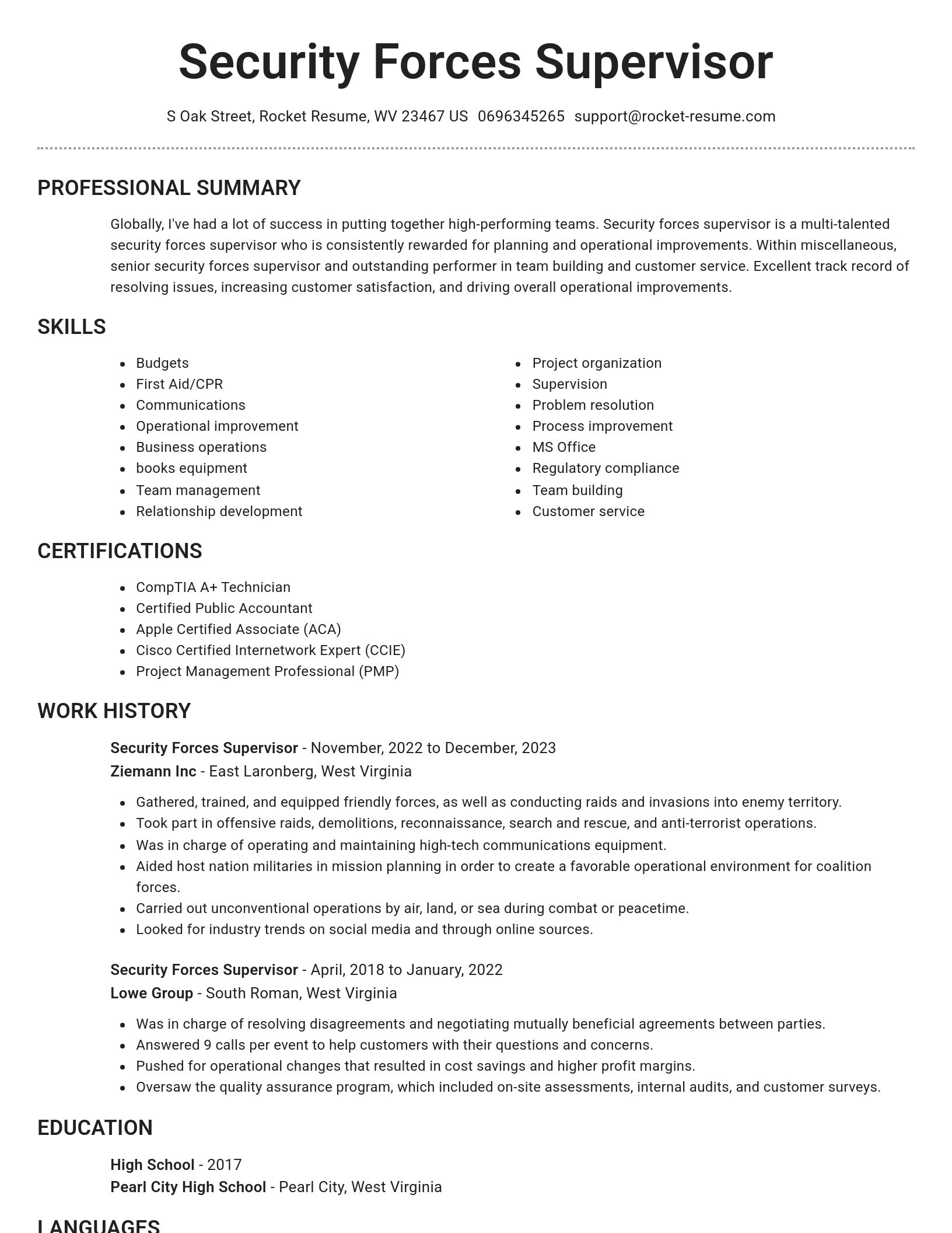 Brilliant resume template