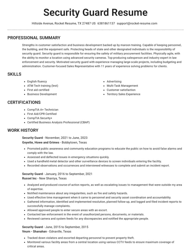 Brilliant resume template