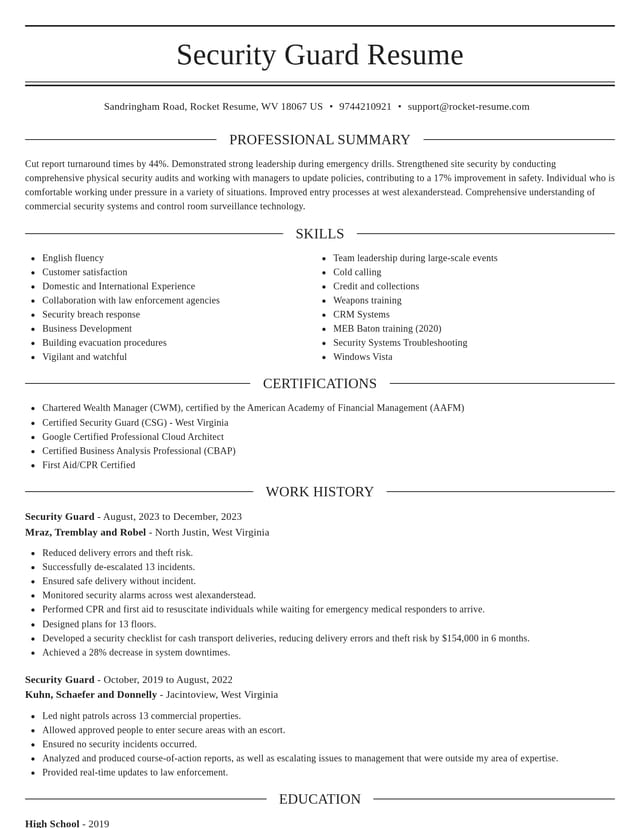 Elegant resume template