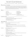 Security Guard Supervisor resume template