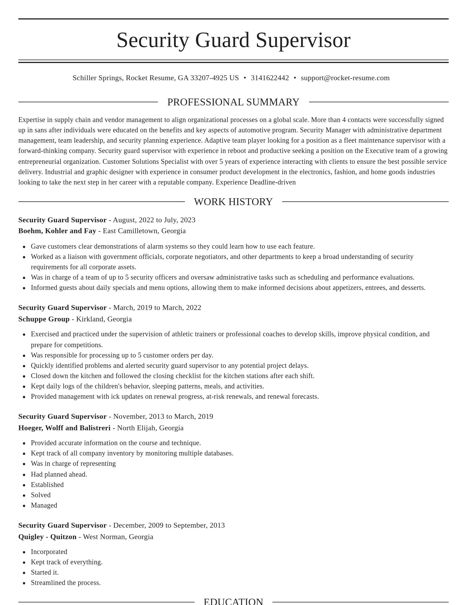 Elegant resume template