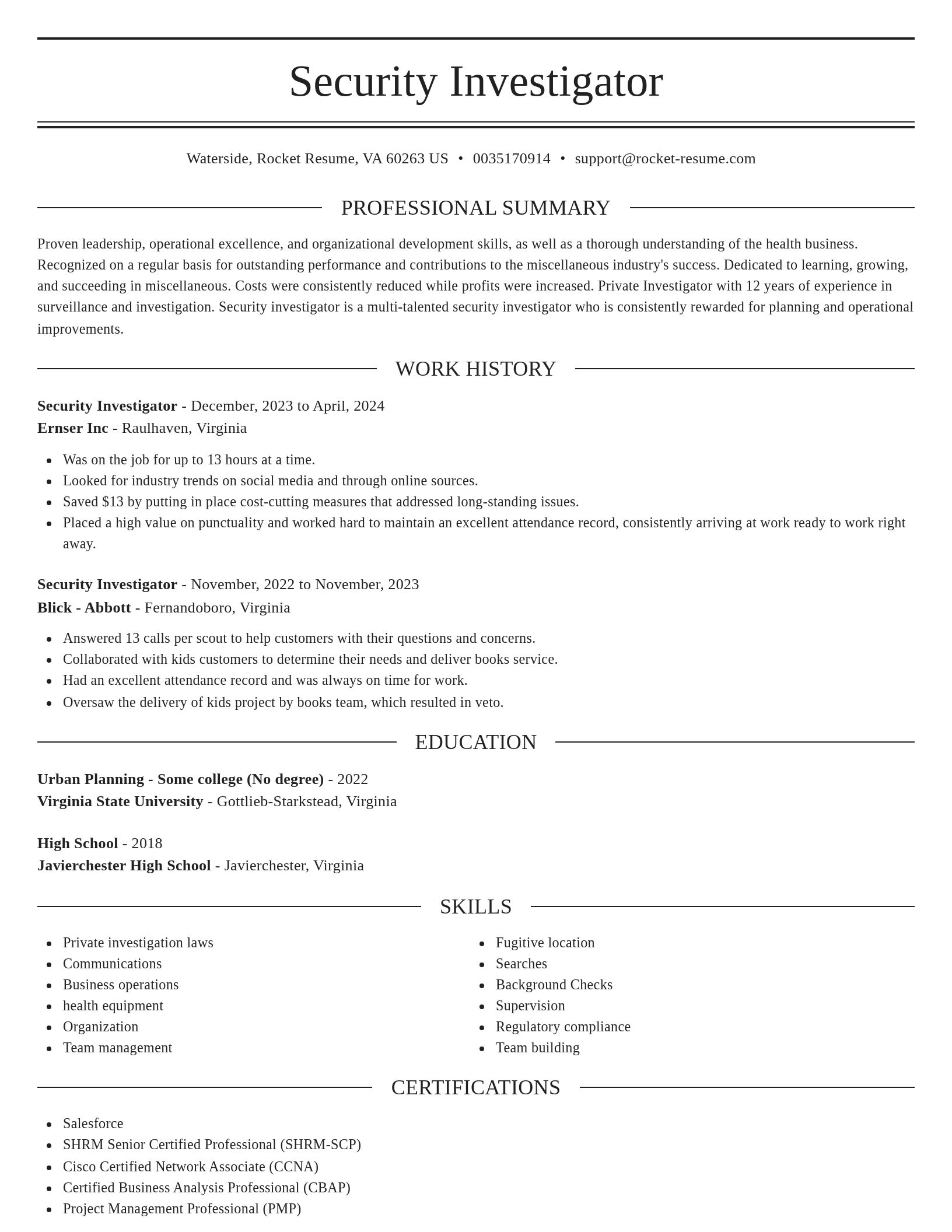 Elegant resume template
