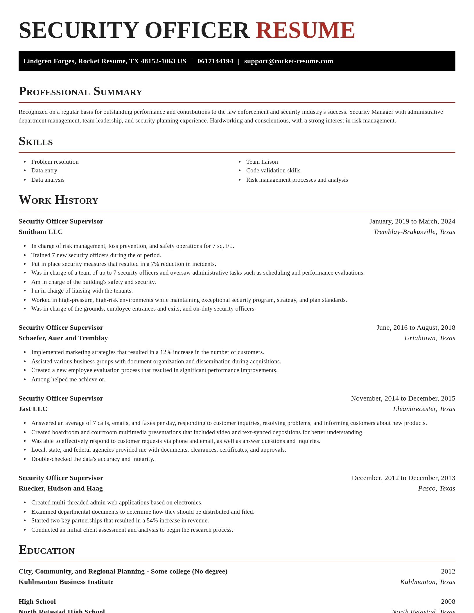 Exquisite resume template