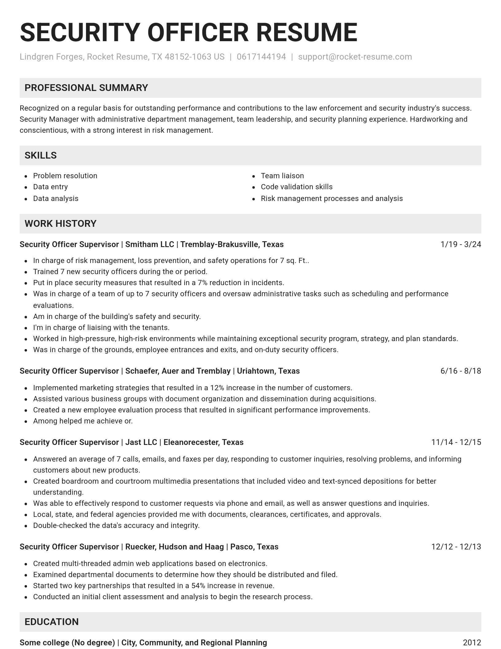 Genius resume template