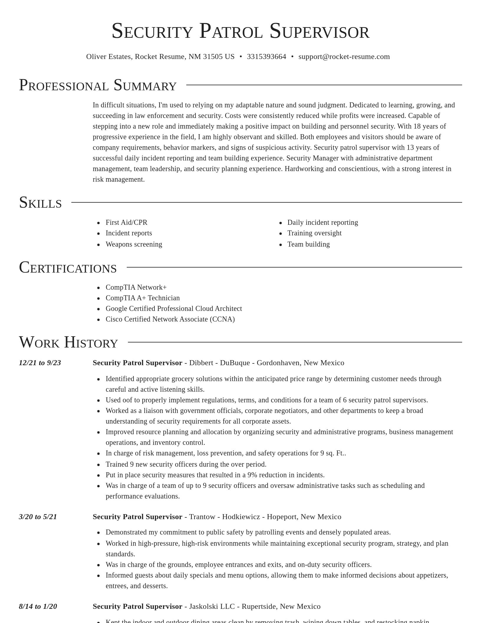 Director resume template