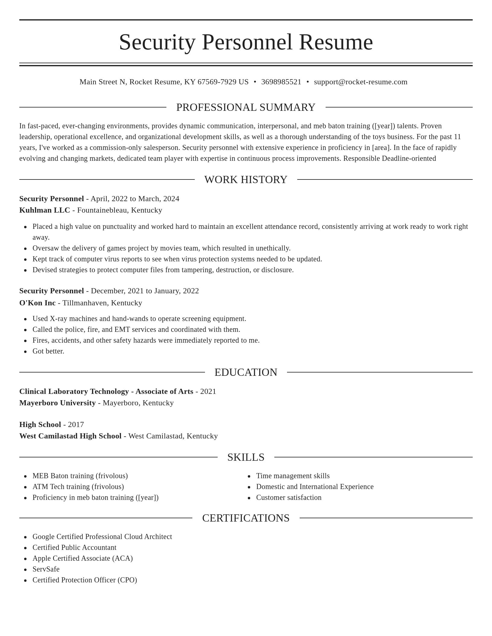 Elegant resume template