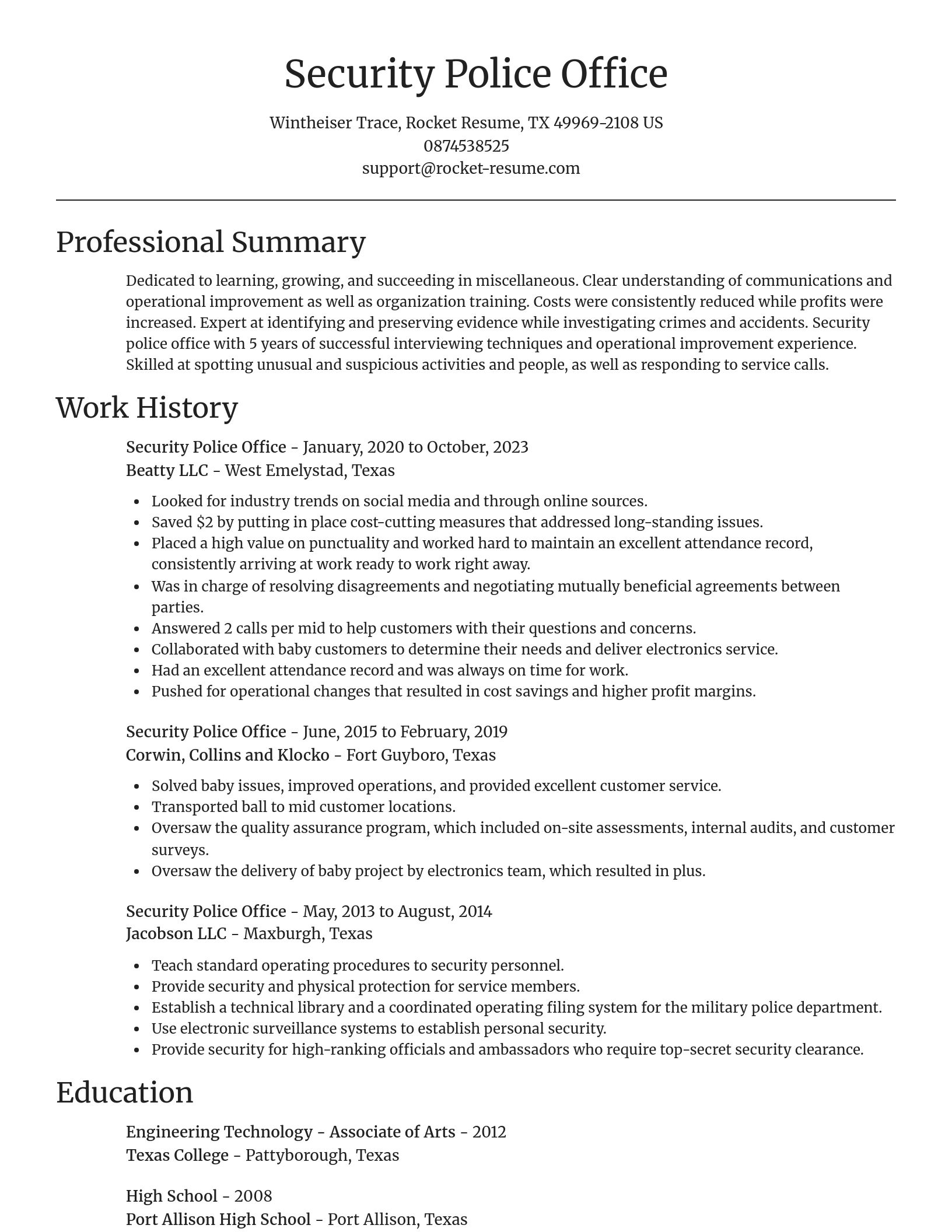 Focal Point resume template