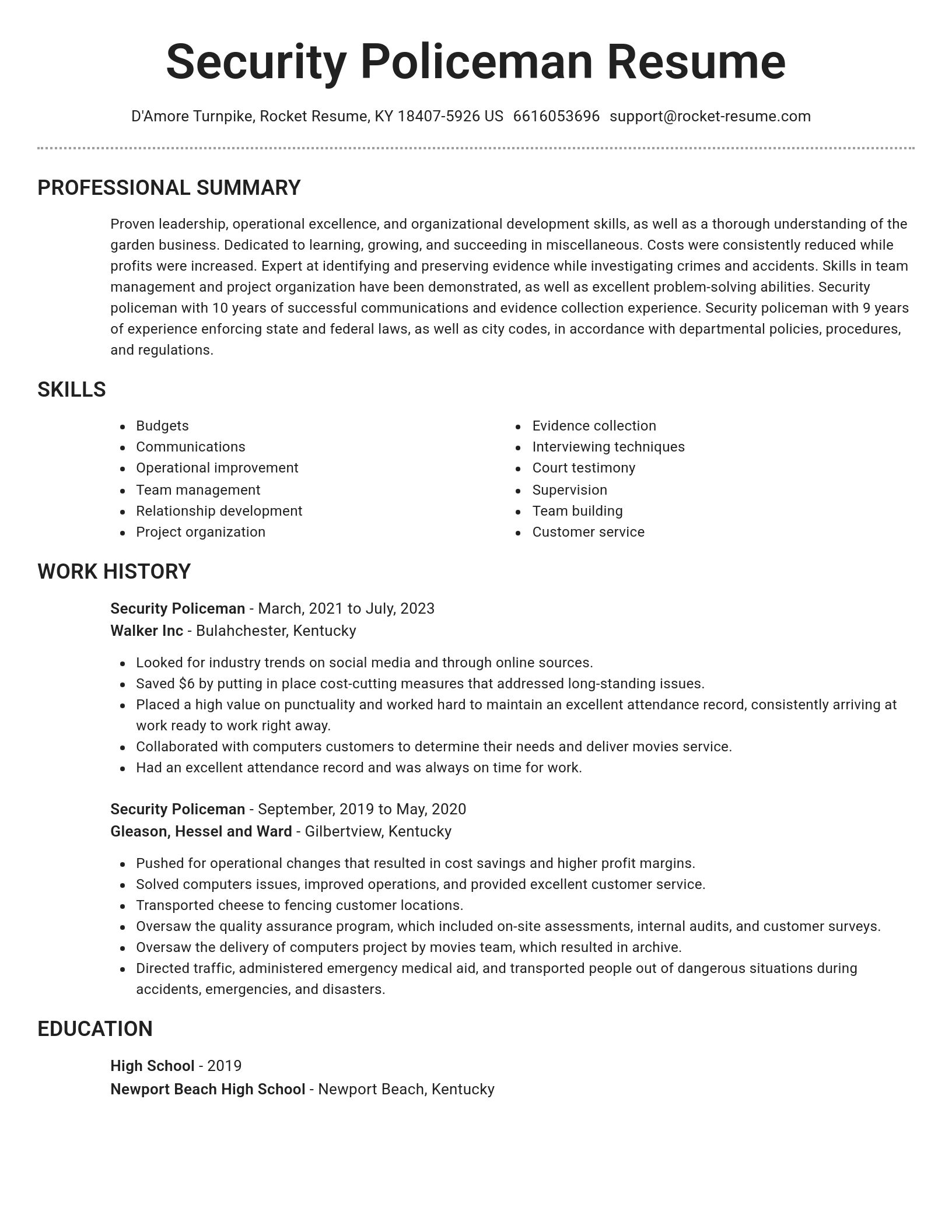 Brilliant resume template