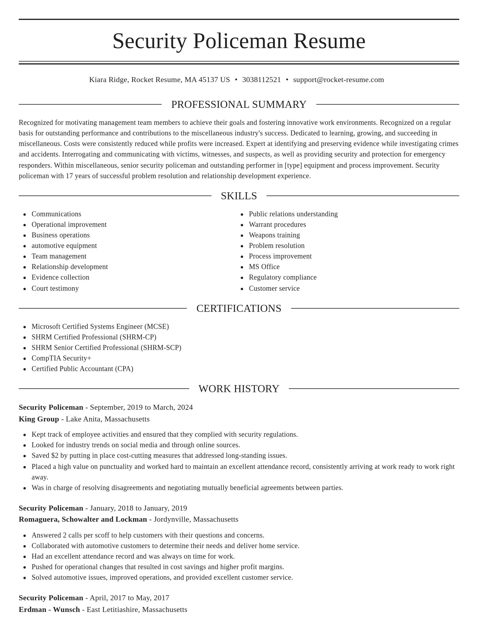 Elegant resume template