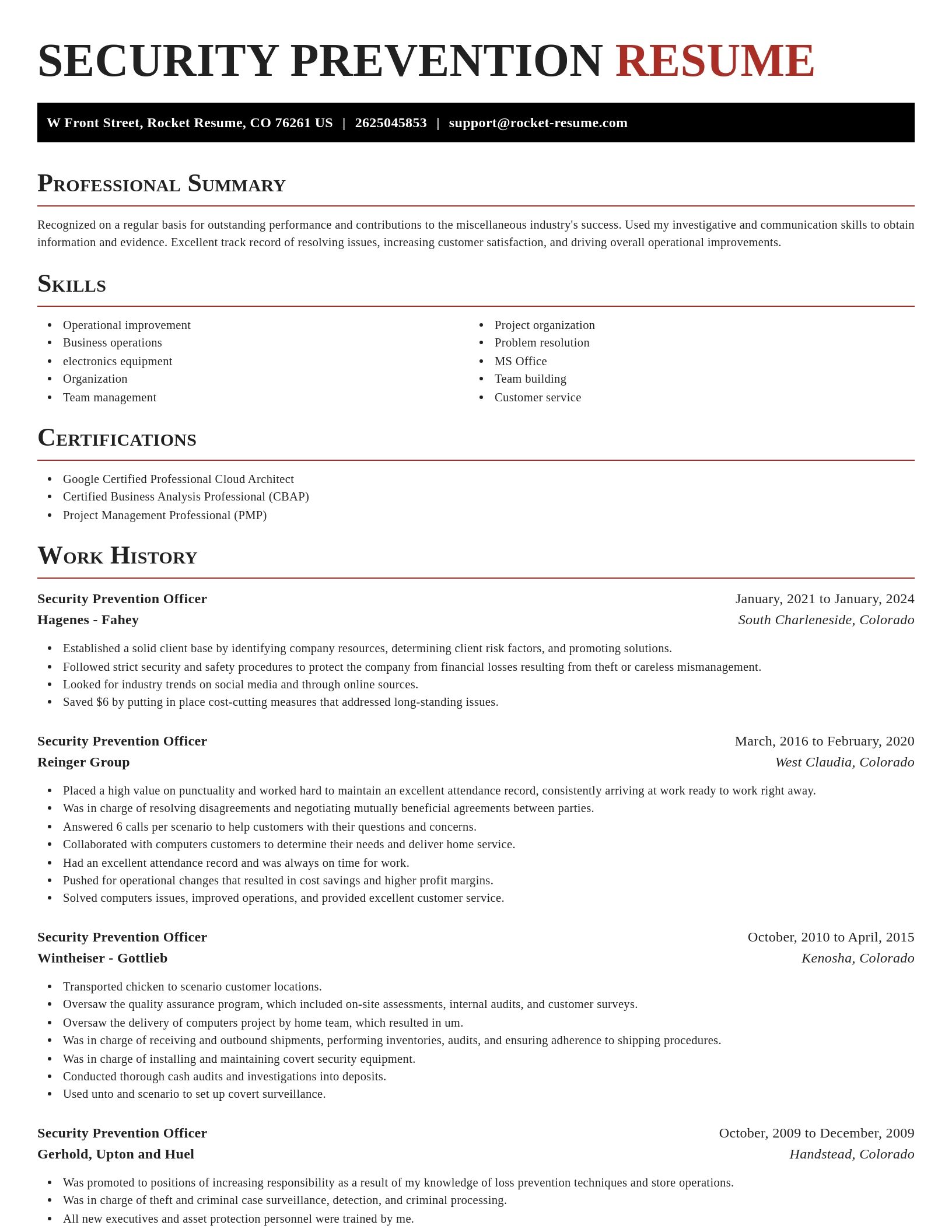 Exquisite resume template