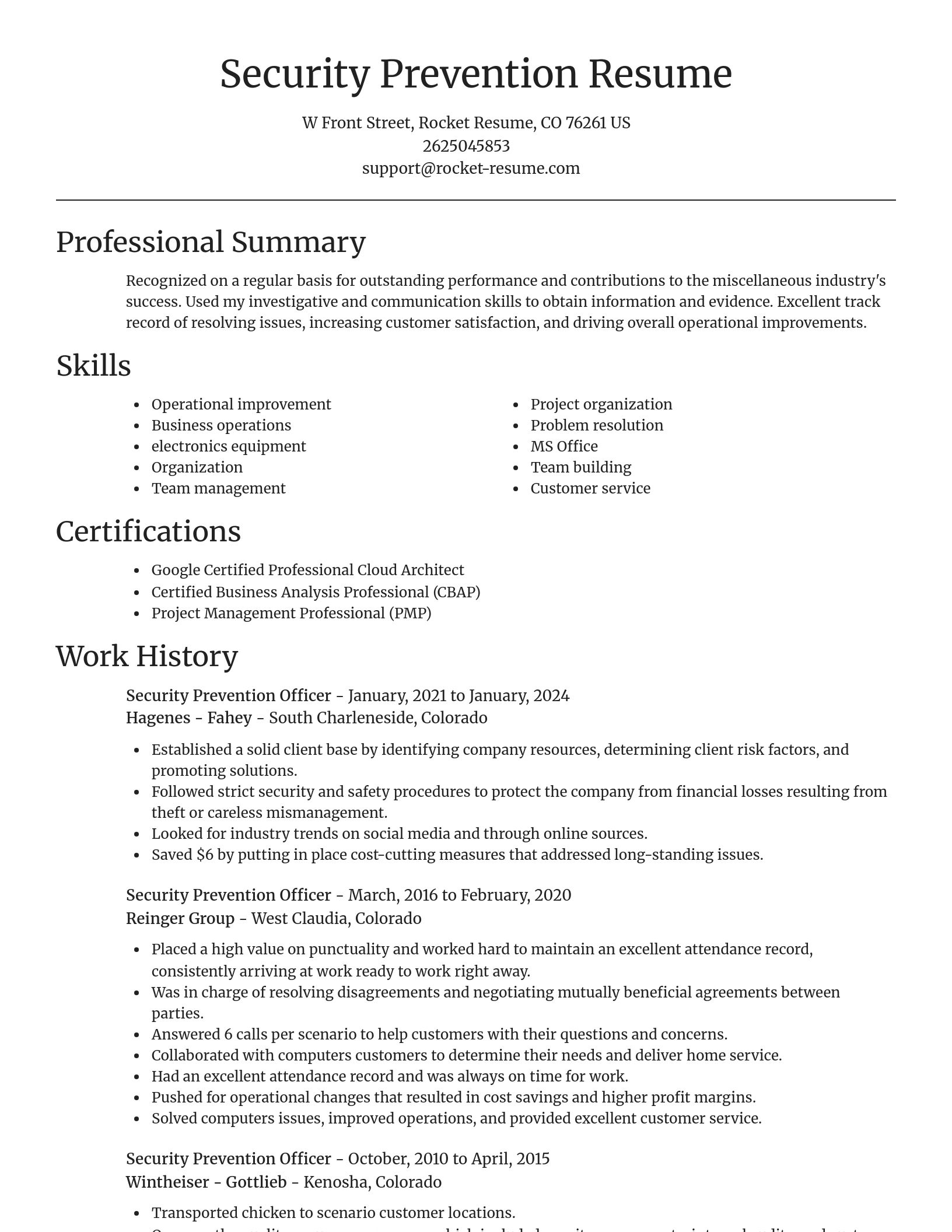 Focal Point resume template