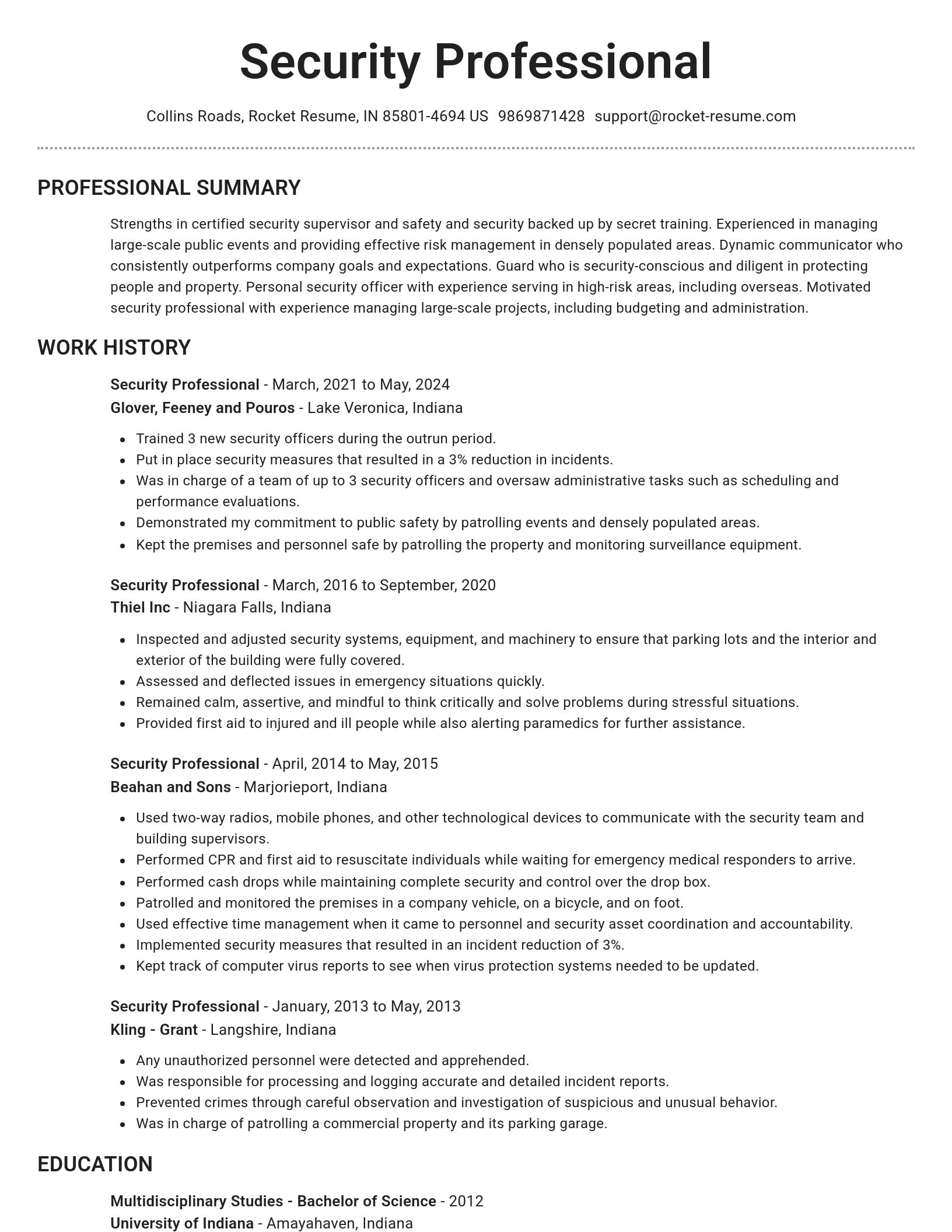 Brilliant resume template