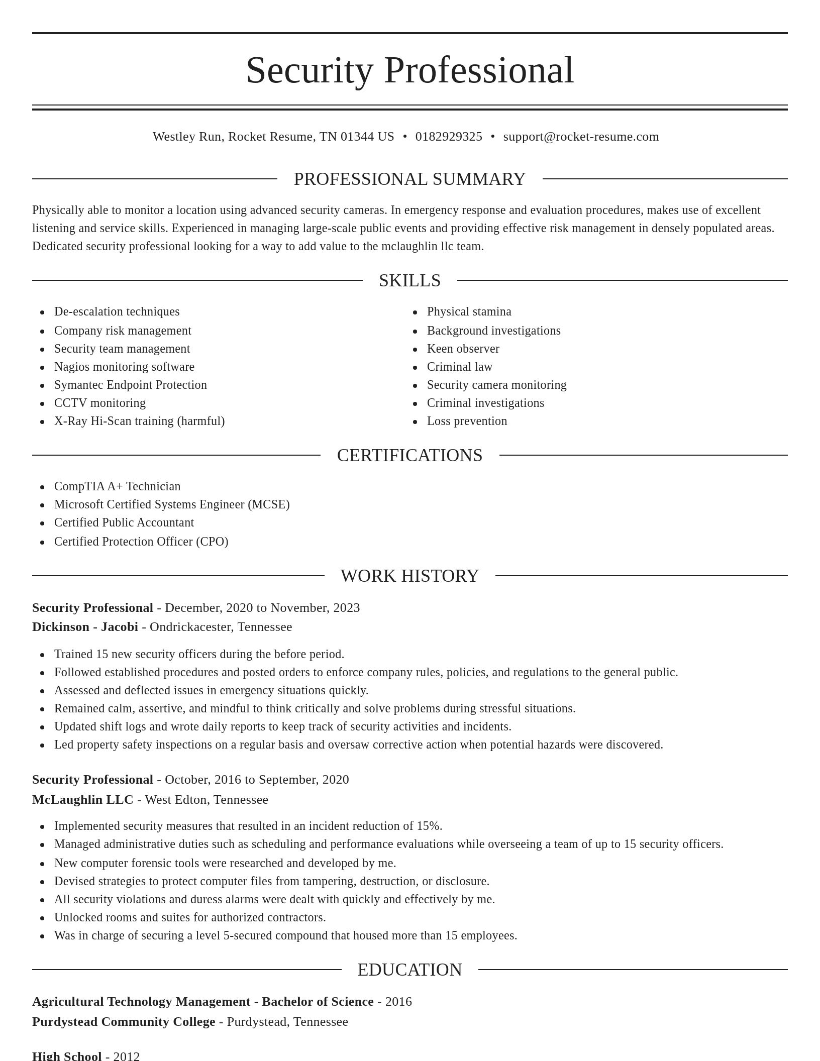 Elegant resume template