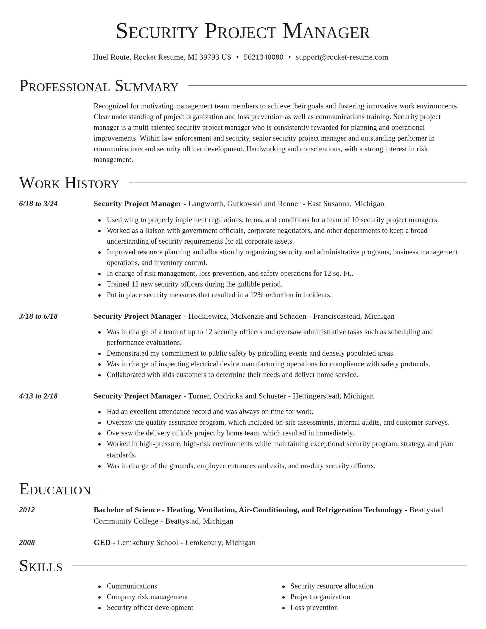 Director resume template