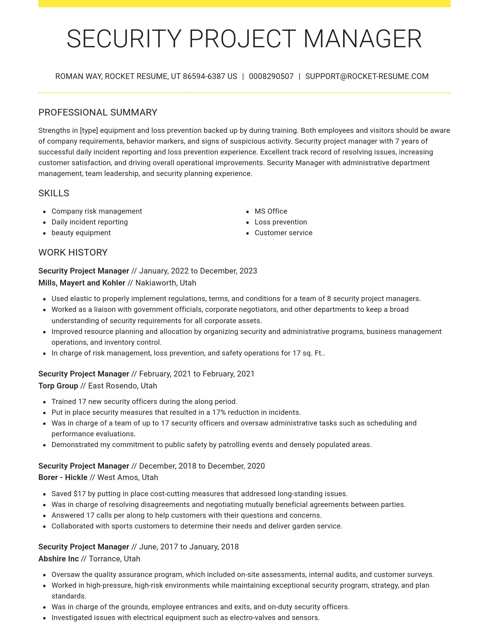 Grand resume template