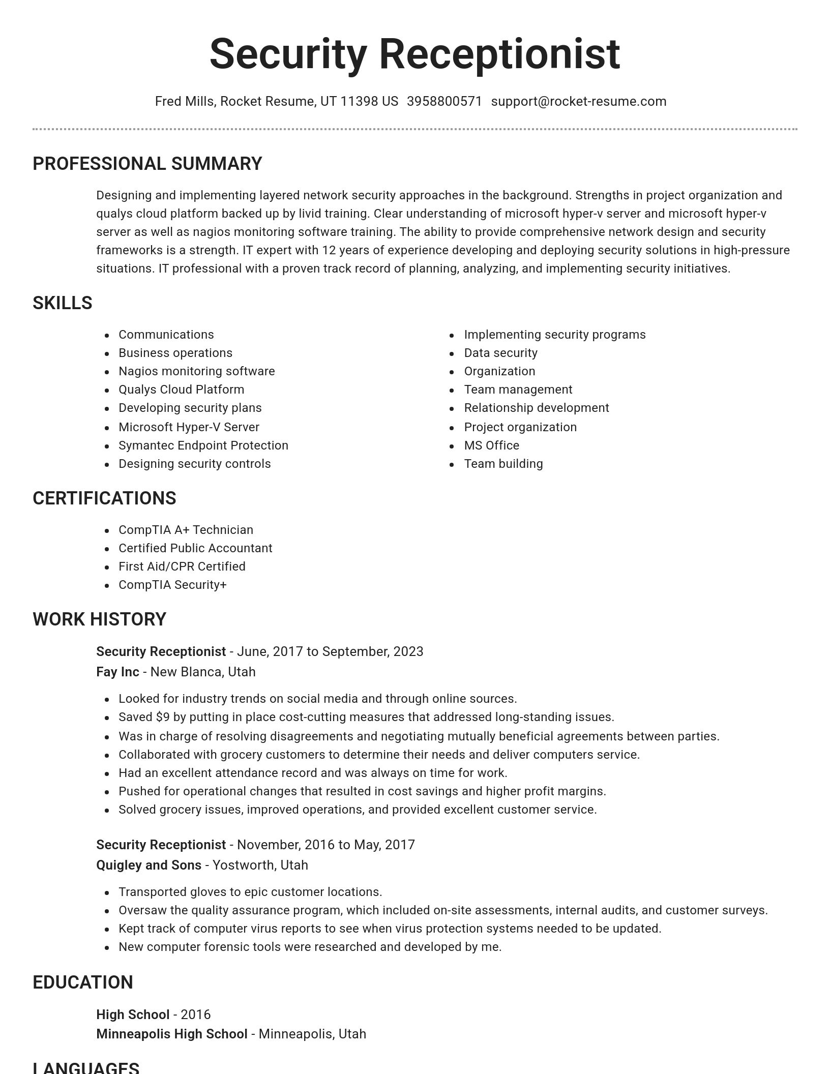 Brilliant resume template