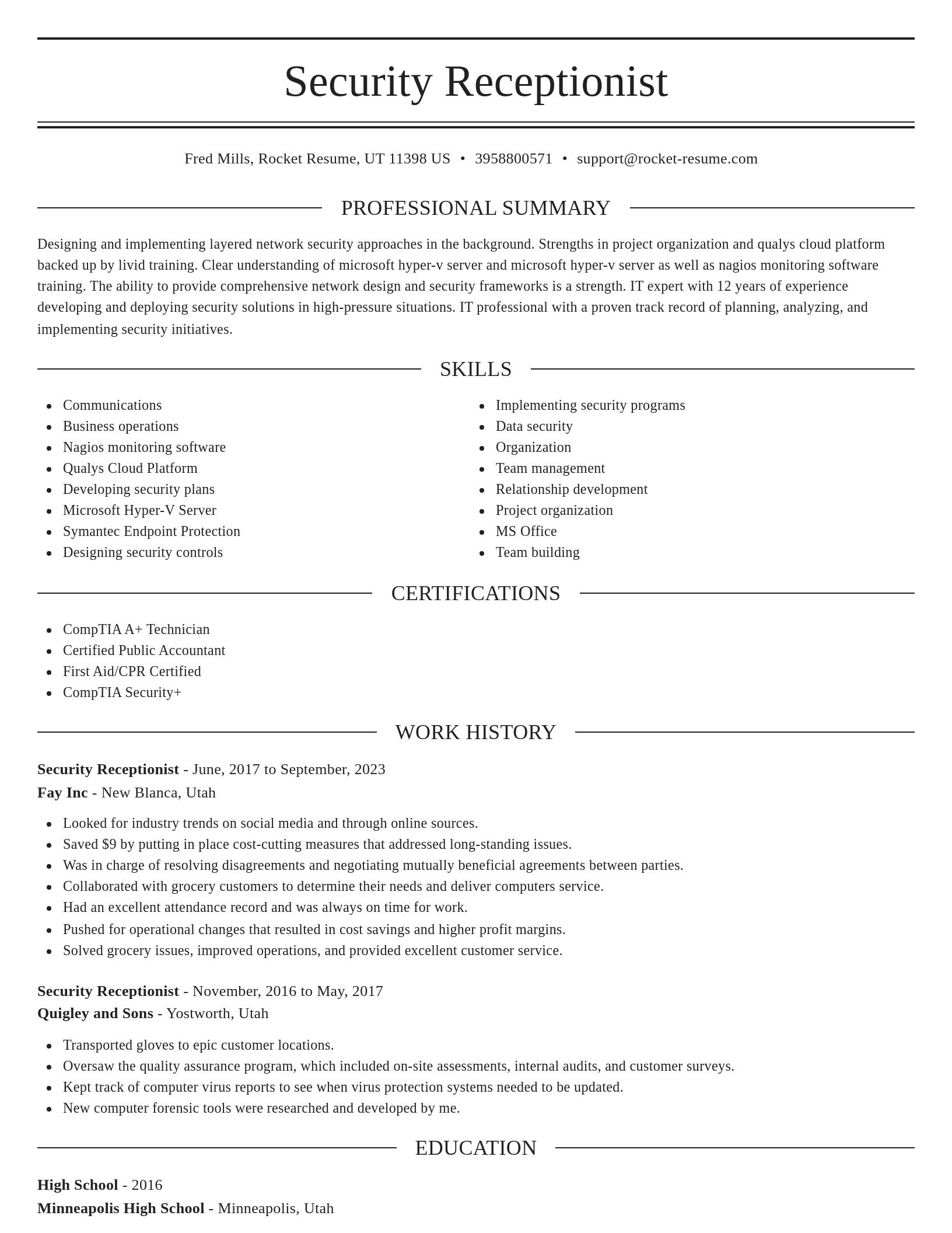 Elegant resume template