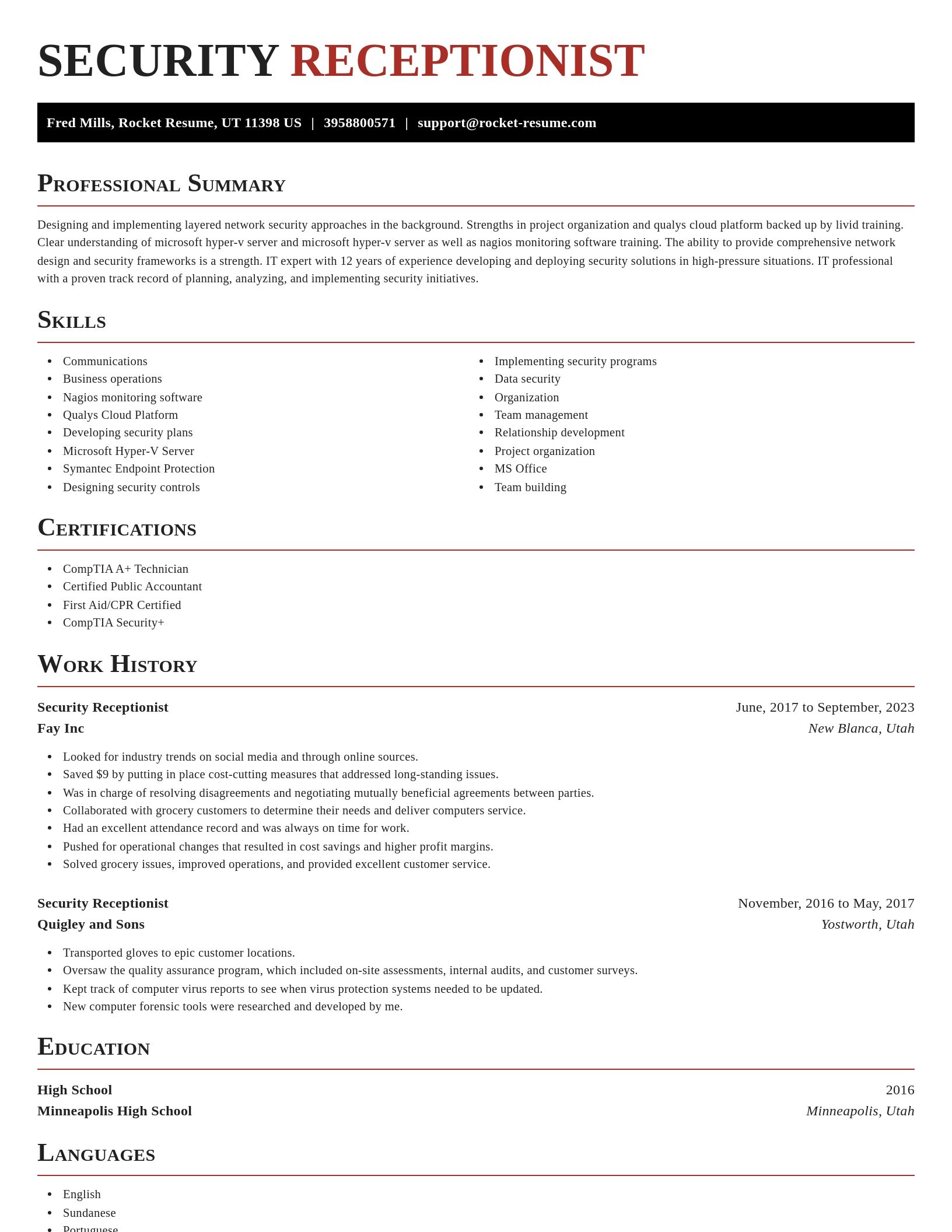 Exquisite resume template
