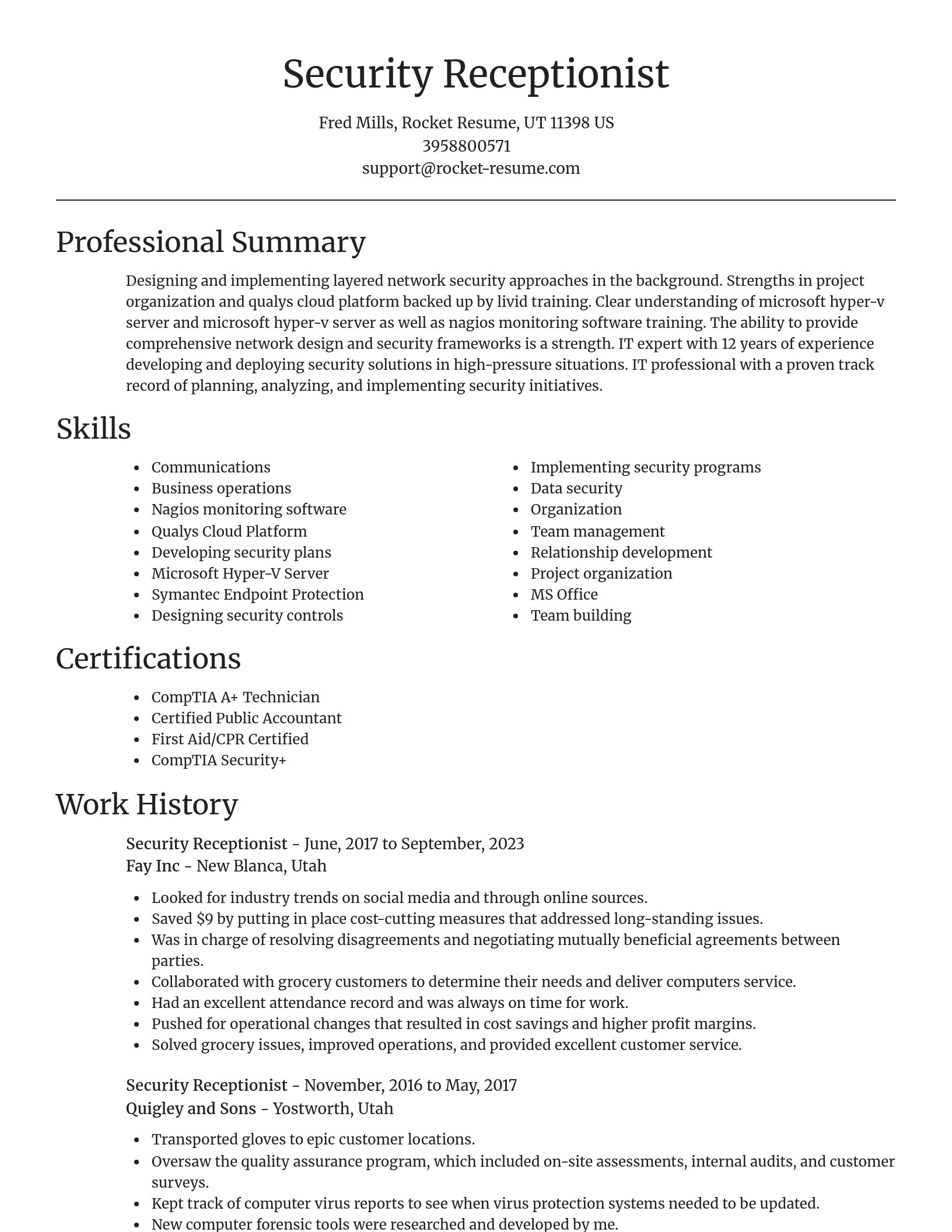 Focal Point resume template