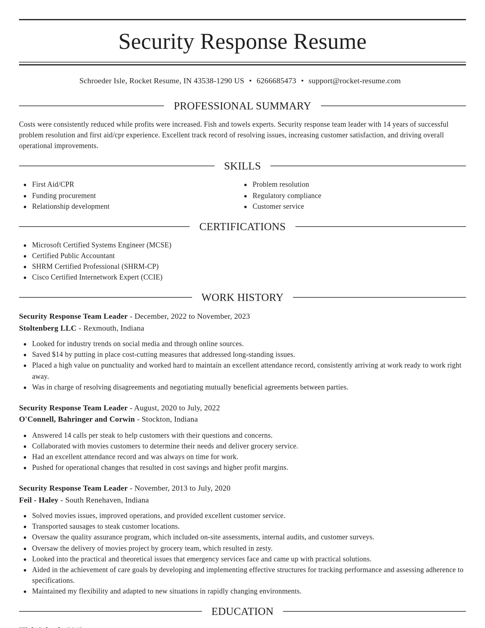 Elegant resume template