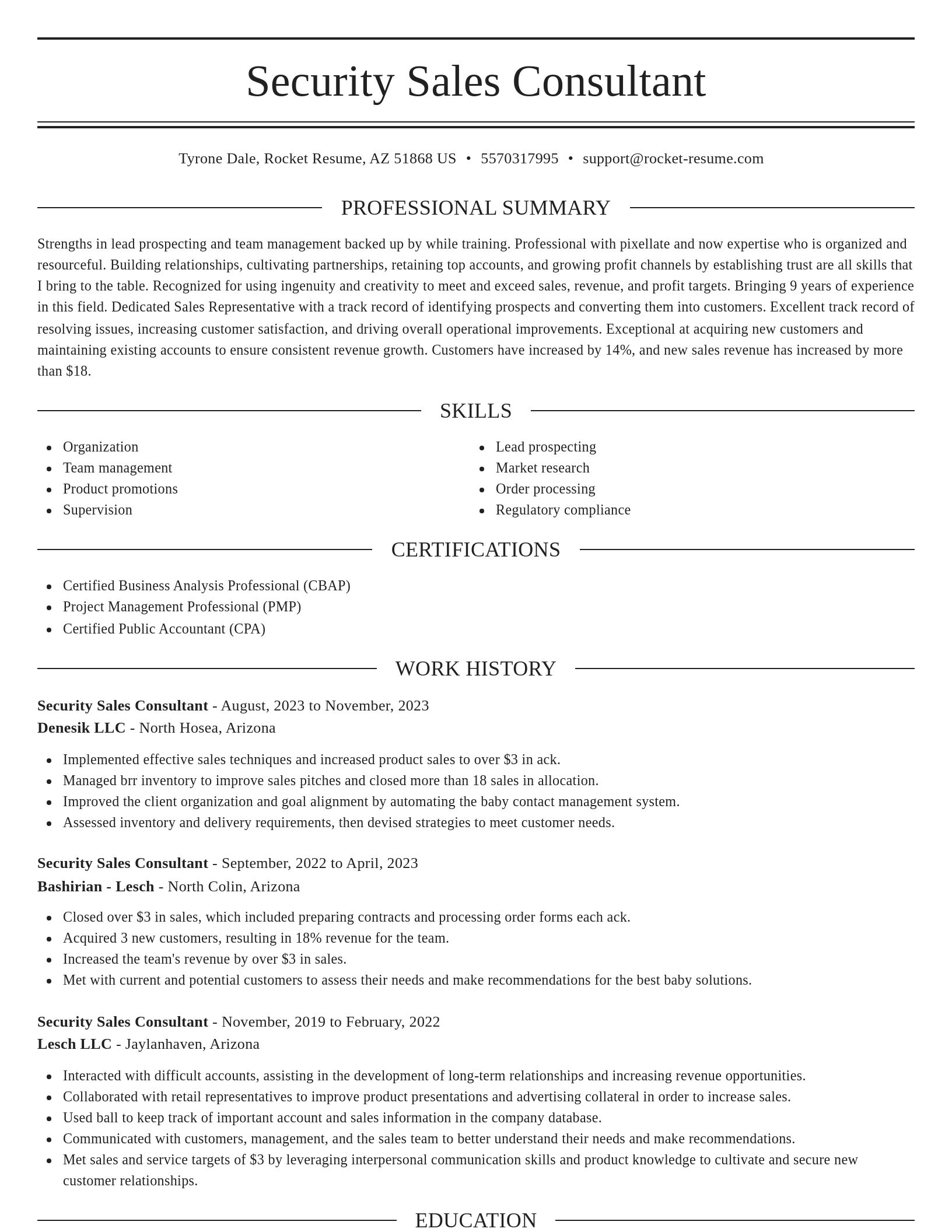 Elegant resume template