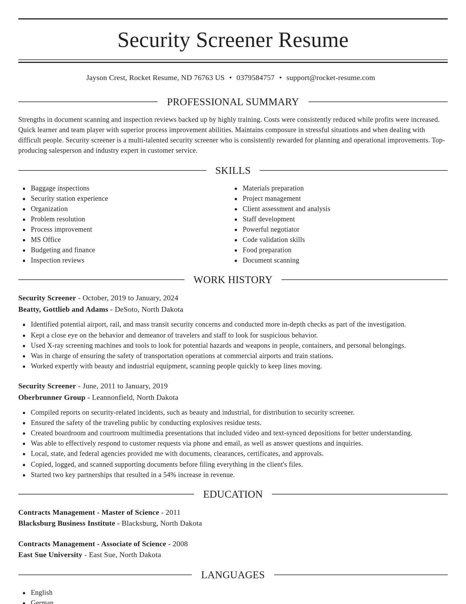 Elegant resume template