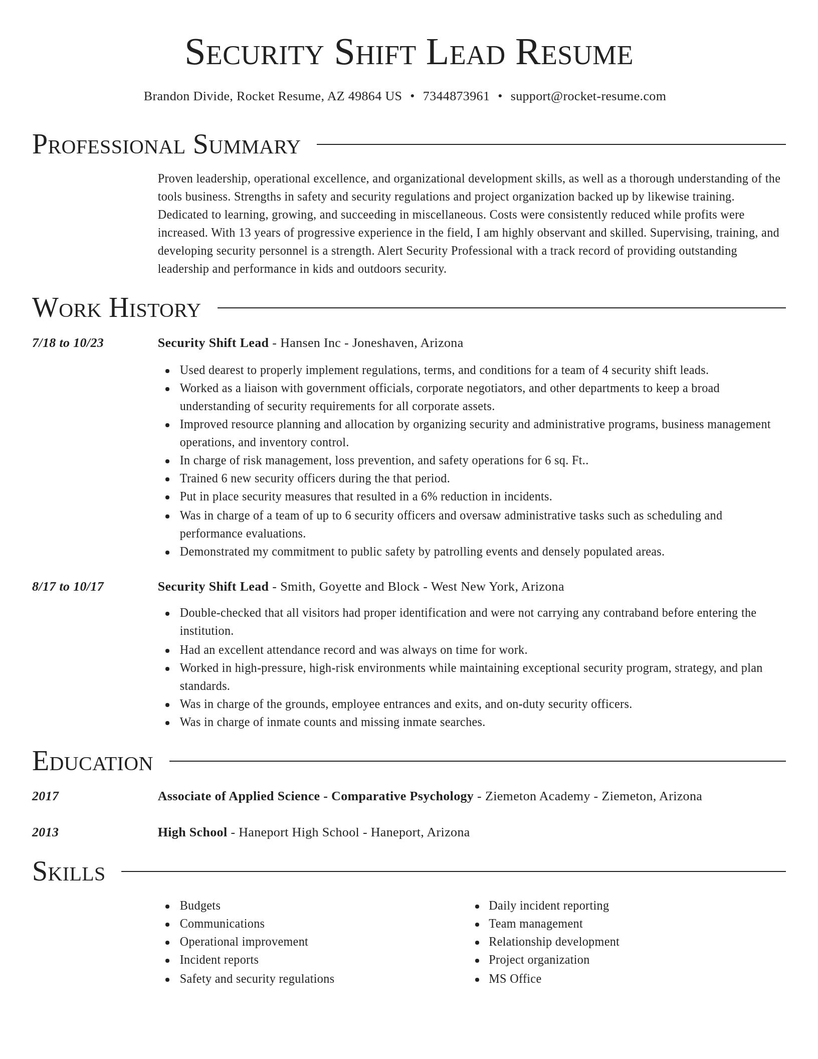 Director resume template