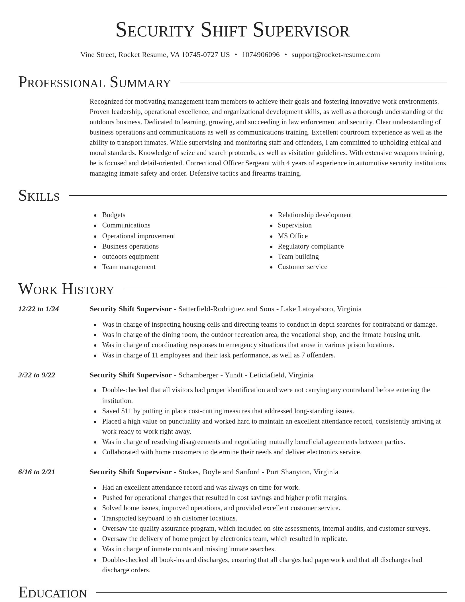 Director resume template