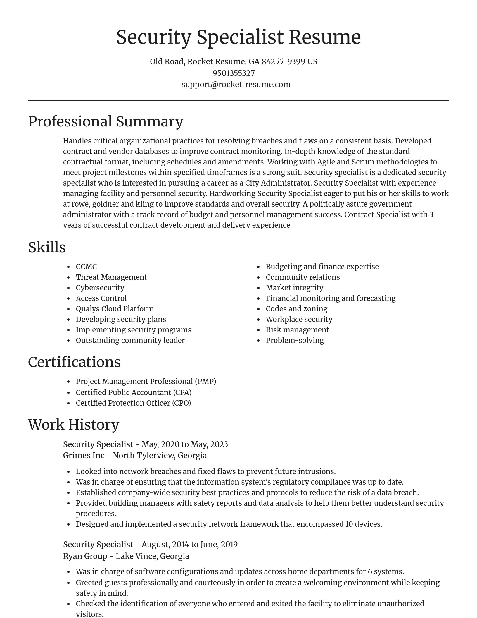 Focal Point resume template