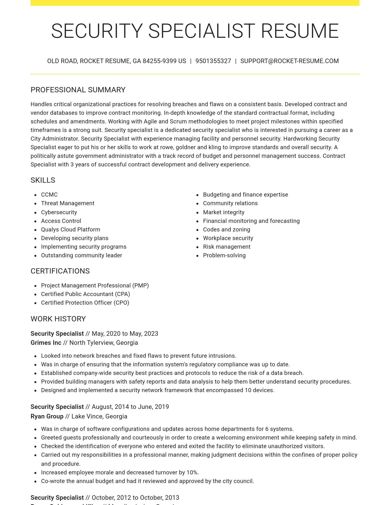 Grand resume template