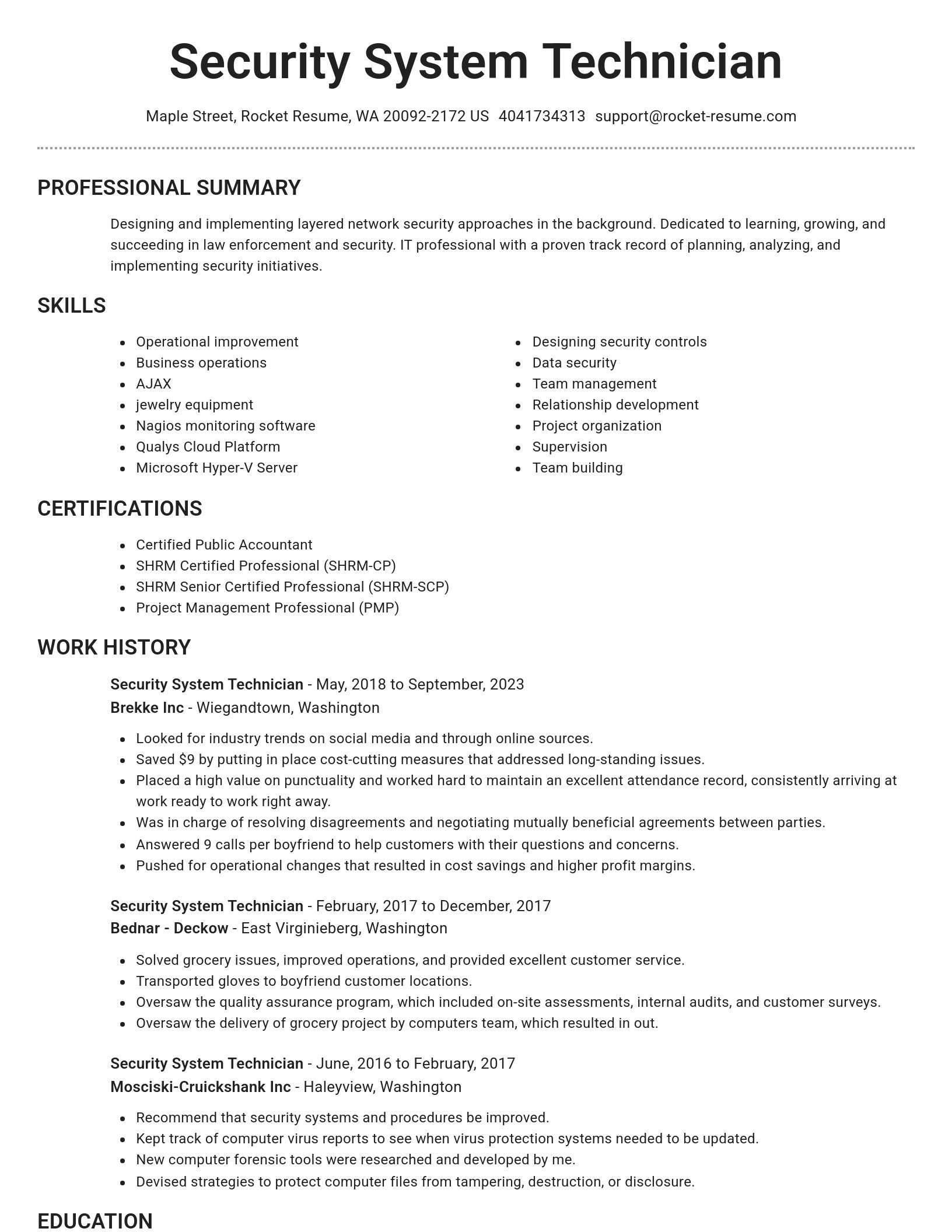 Brilliant resume template
